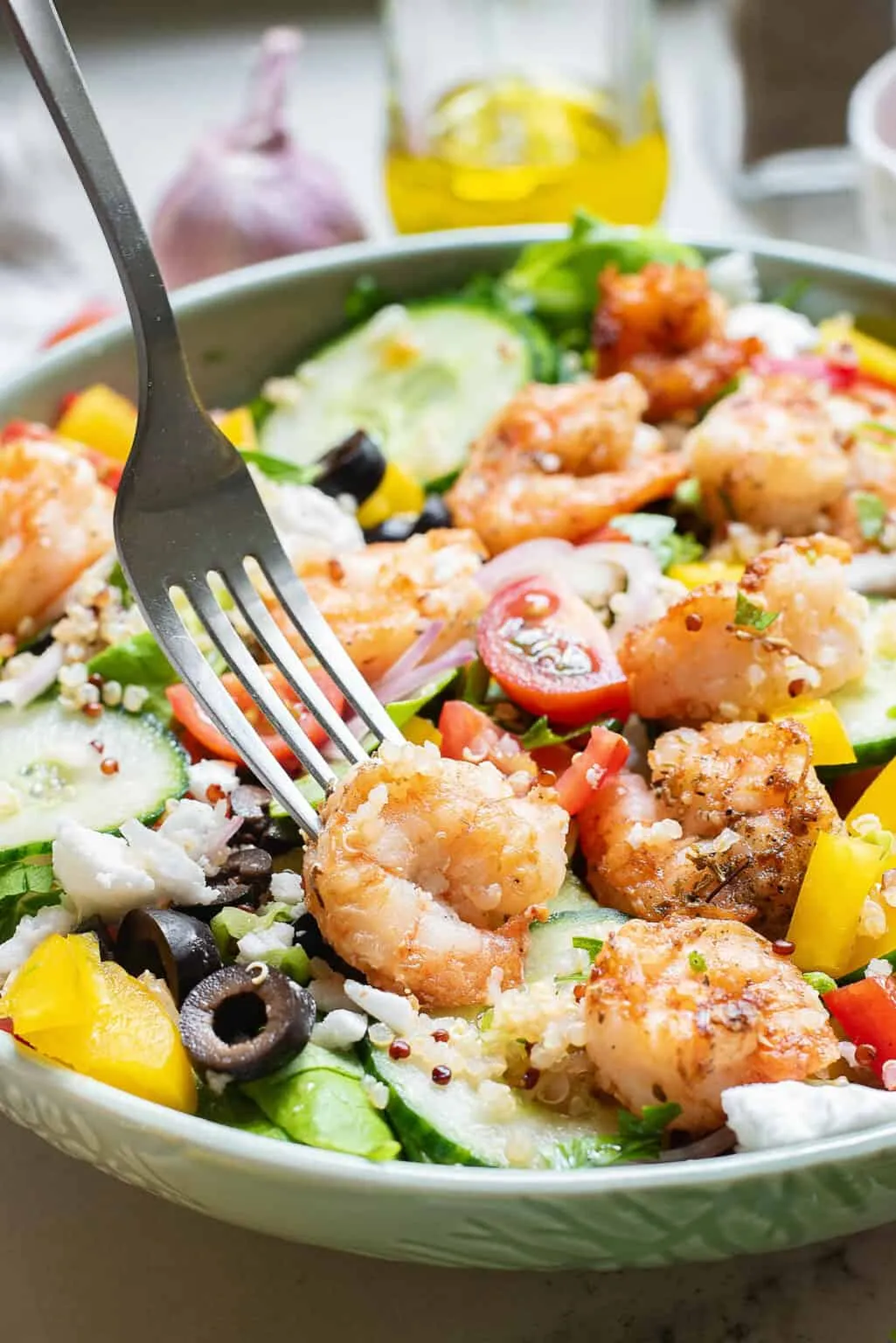 Mediterranean Quinoa Salad with Shrimp