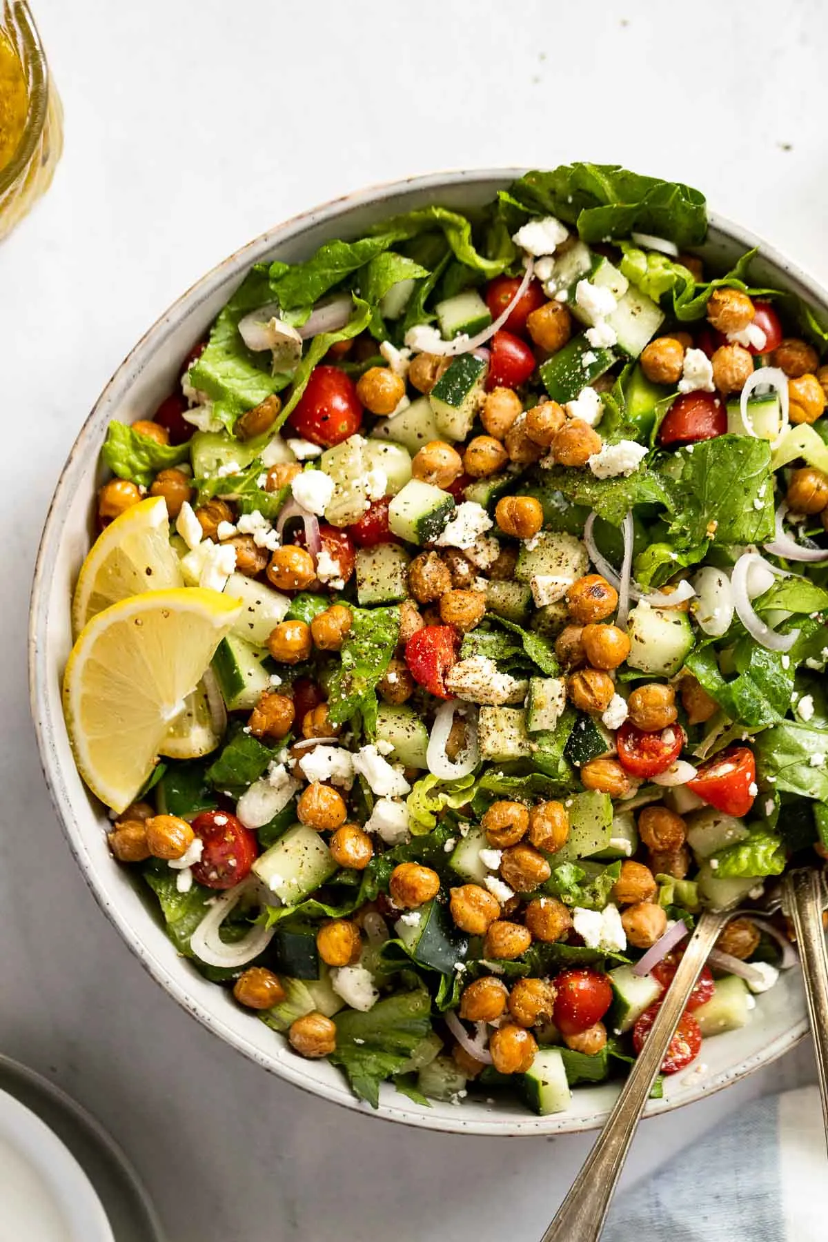 Mediterranean Roasted Vegetable Chickpea Salad