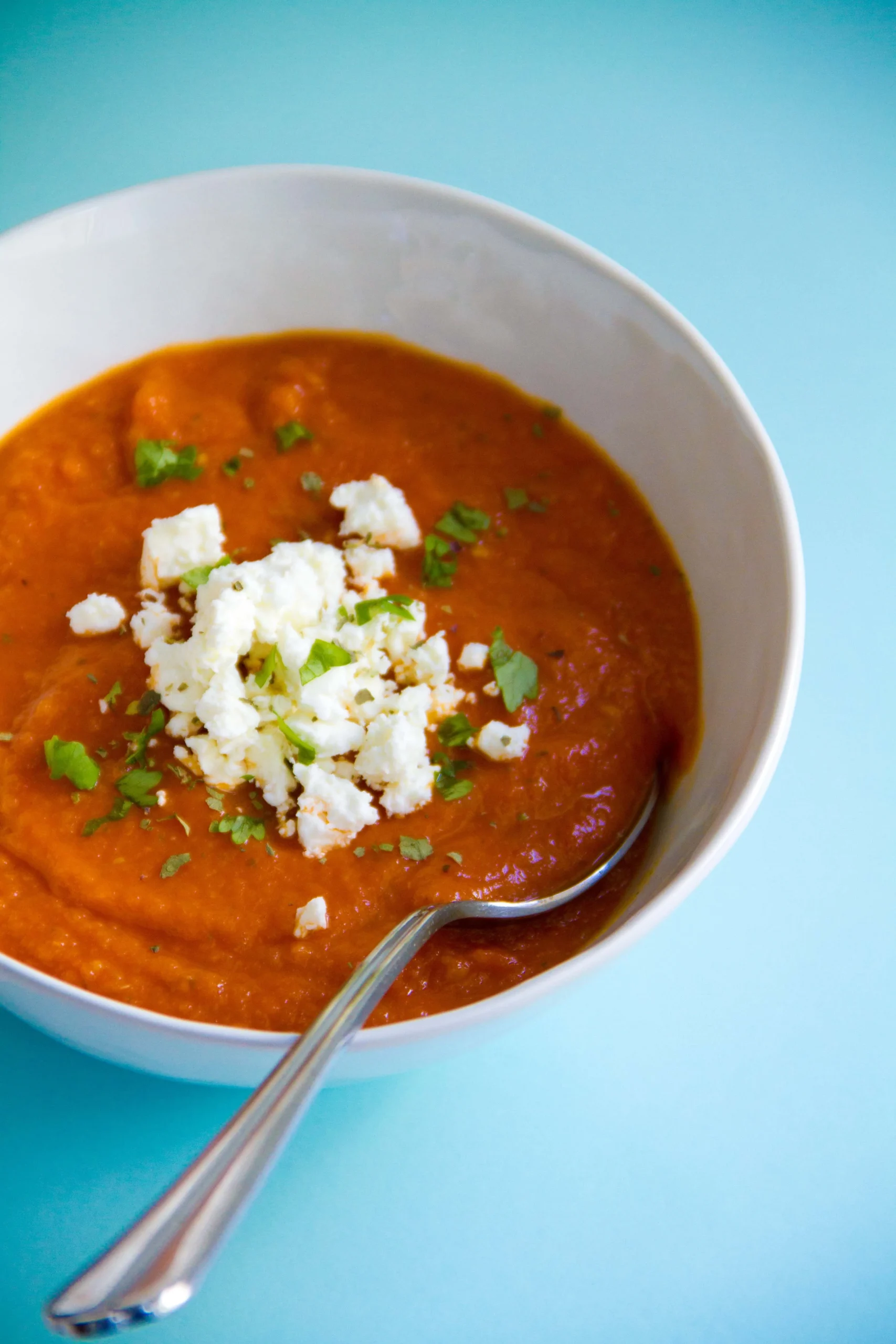 Mediterranean Tomato Soup with Pasta