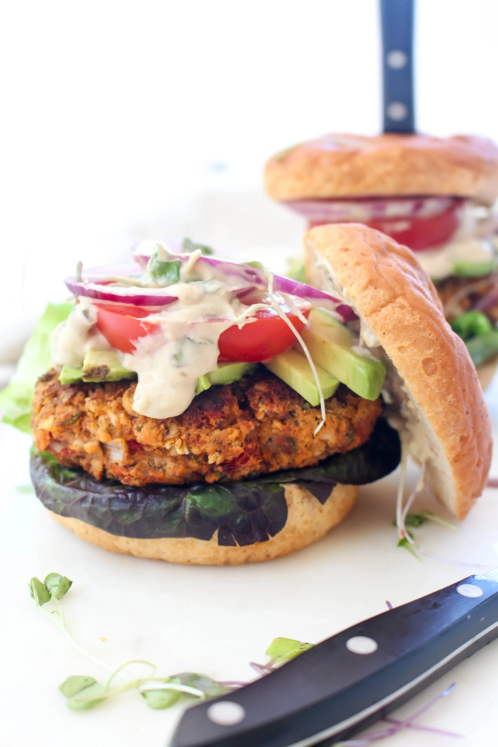 Mediterranean Veggie Burger Gluten Free