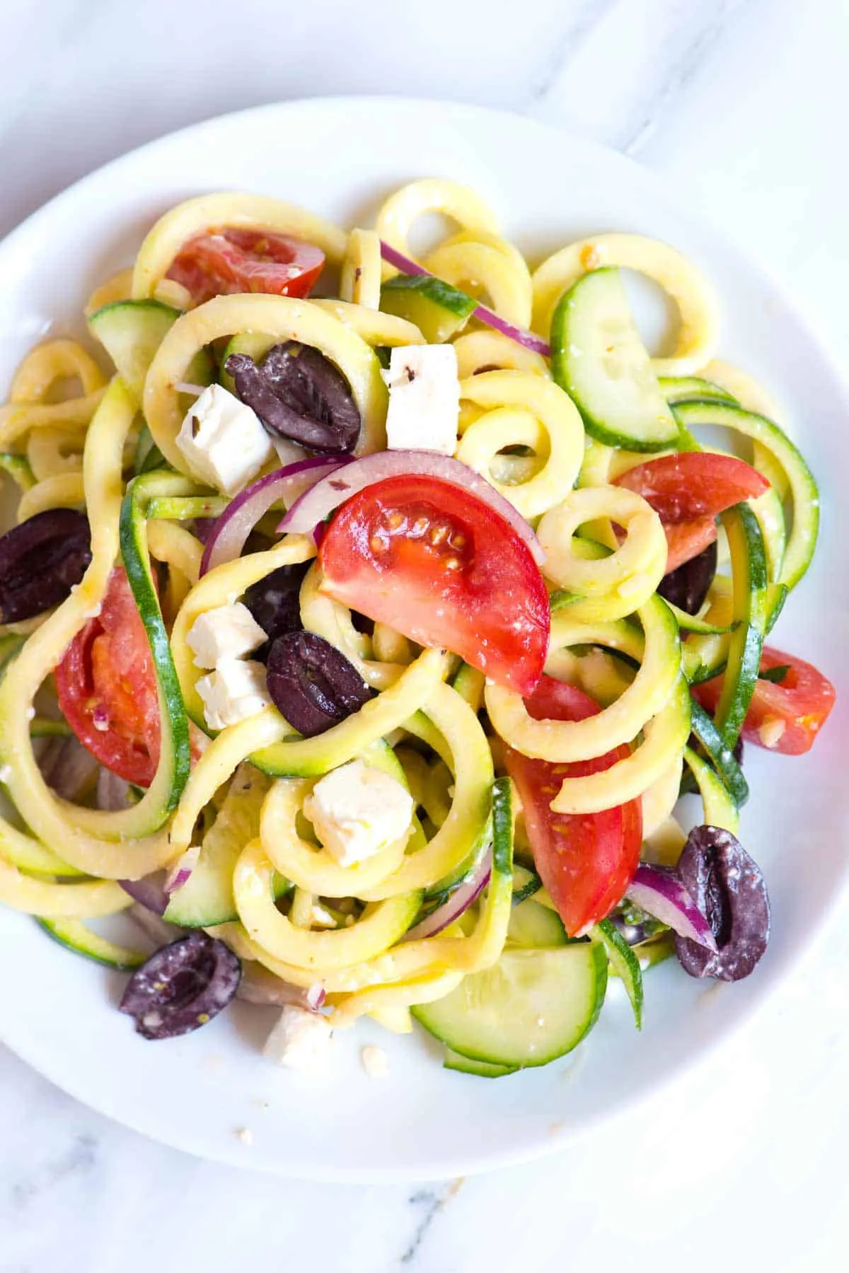 Mediterranean Zucchini Noodle Salad