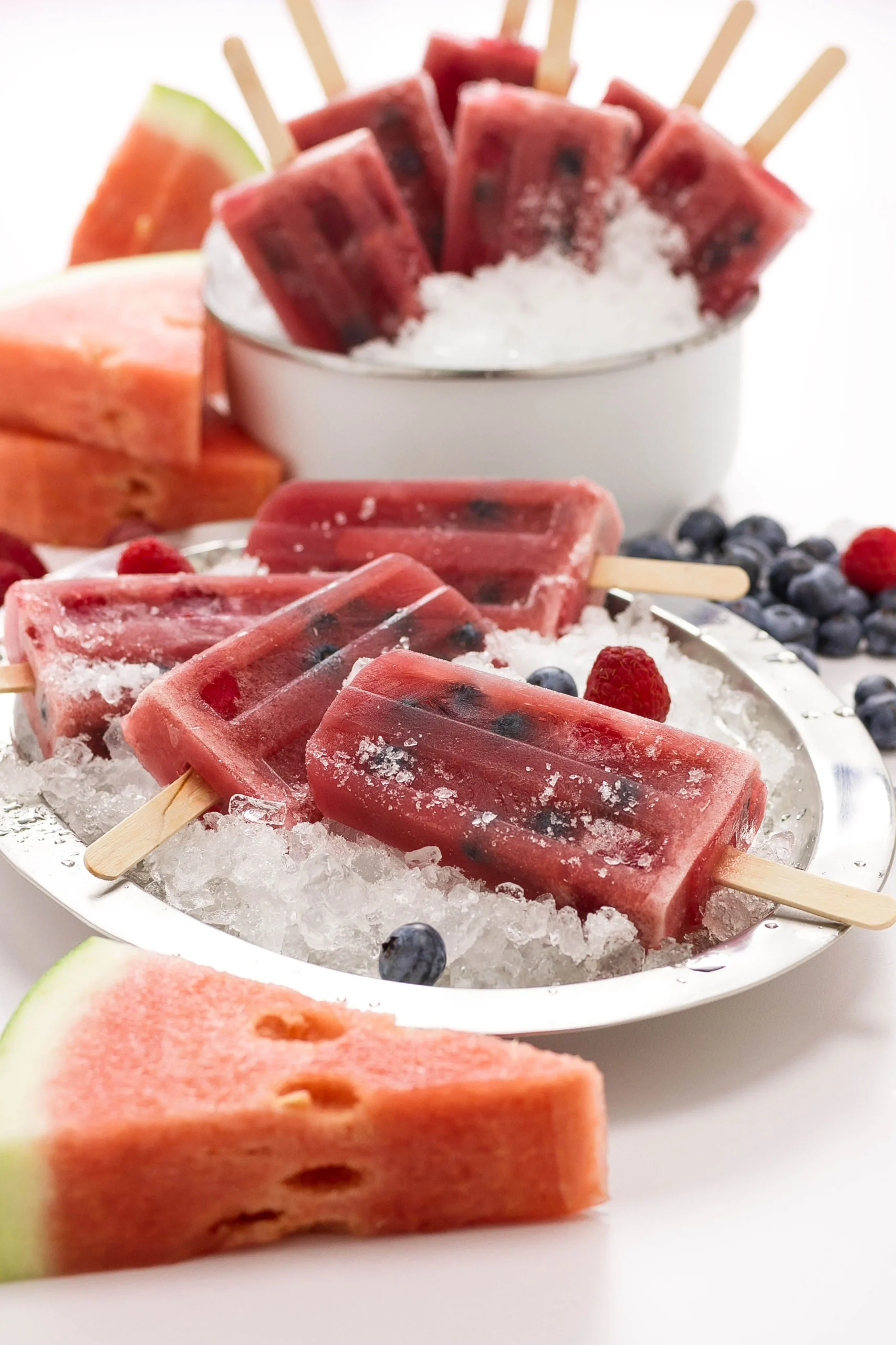 Melon Berry Popsicles Real Fruit