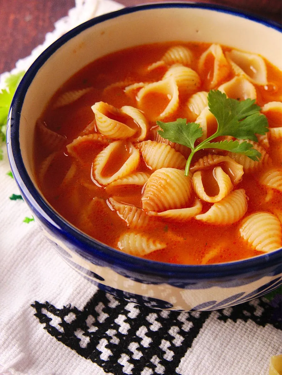 Mexican Shells Soup (Easy Sopa de Conchas)