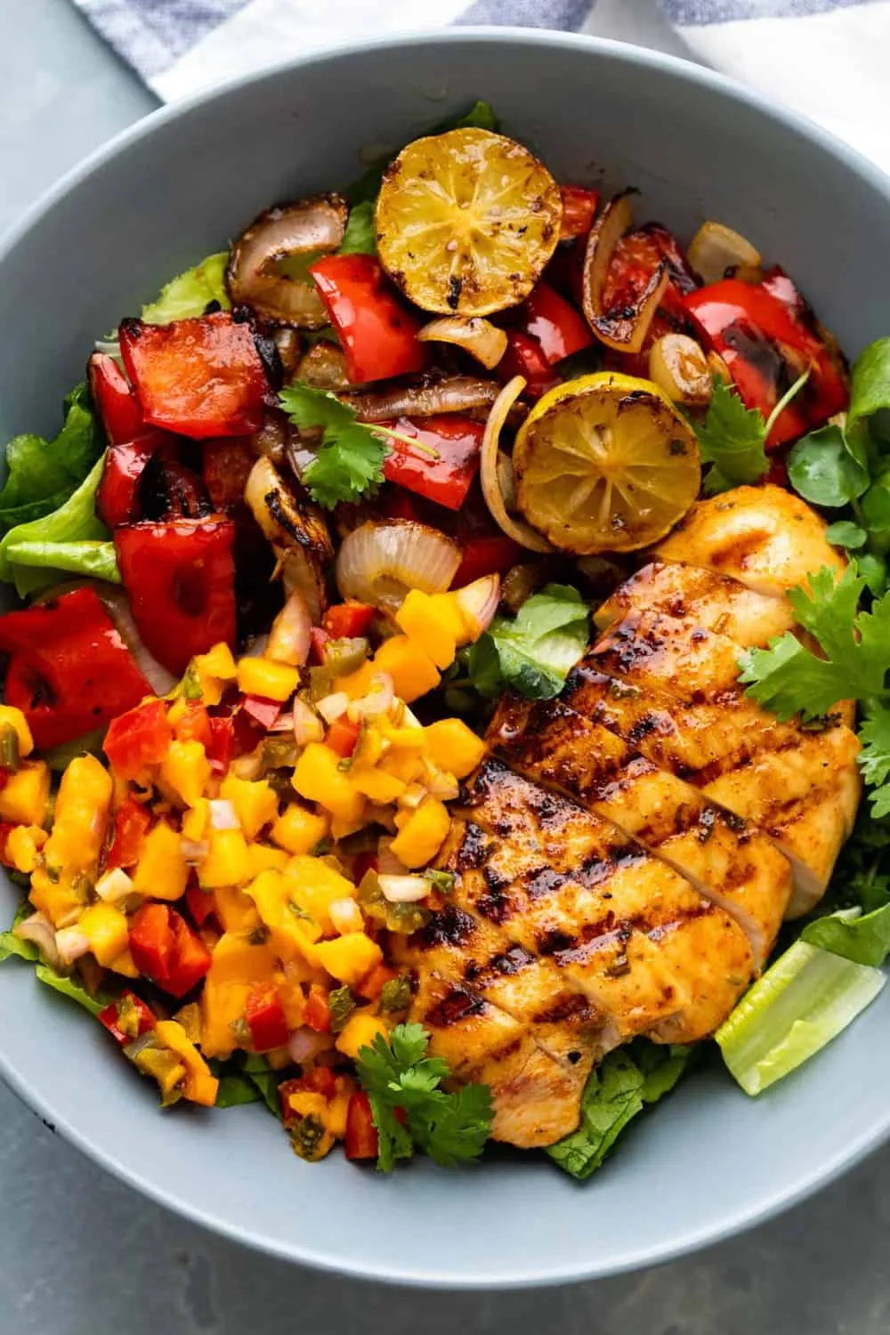 Mexican Spiced Chicken Lime Salsa Salad