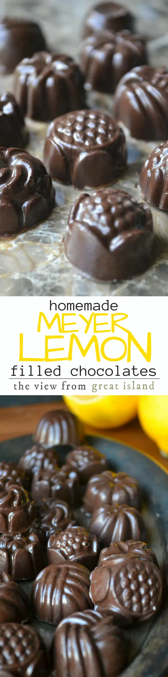 Meyer Lemon Filled Chocolates