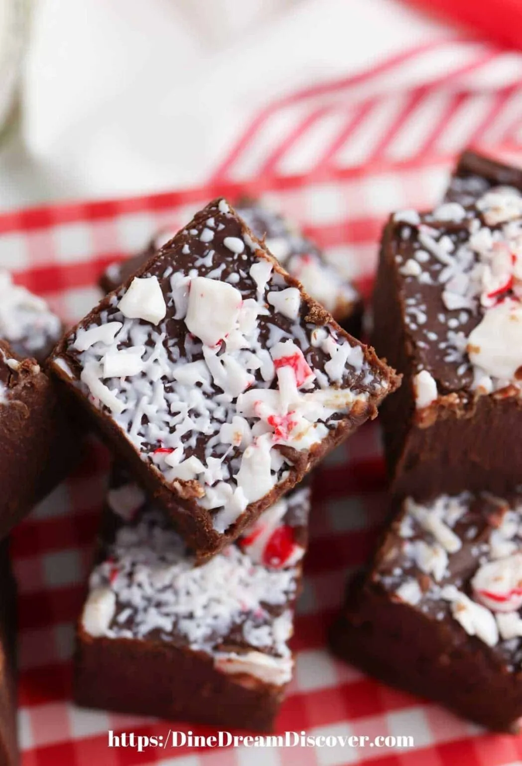 Microwave Peppermint Cookie Dough Fudge for One