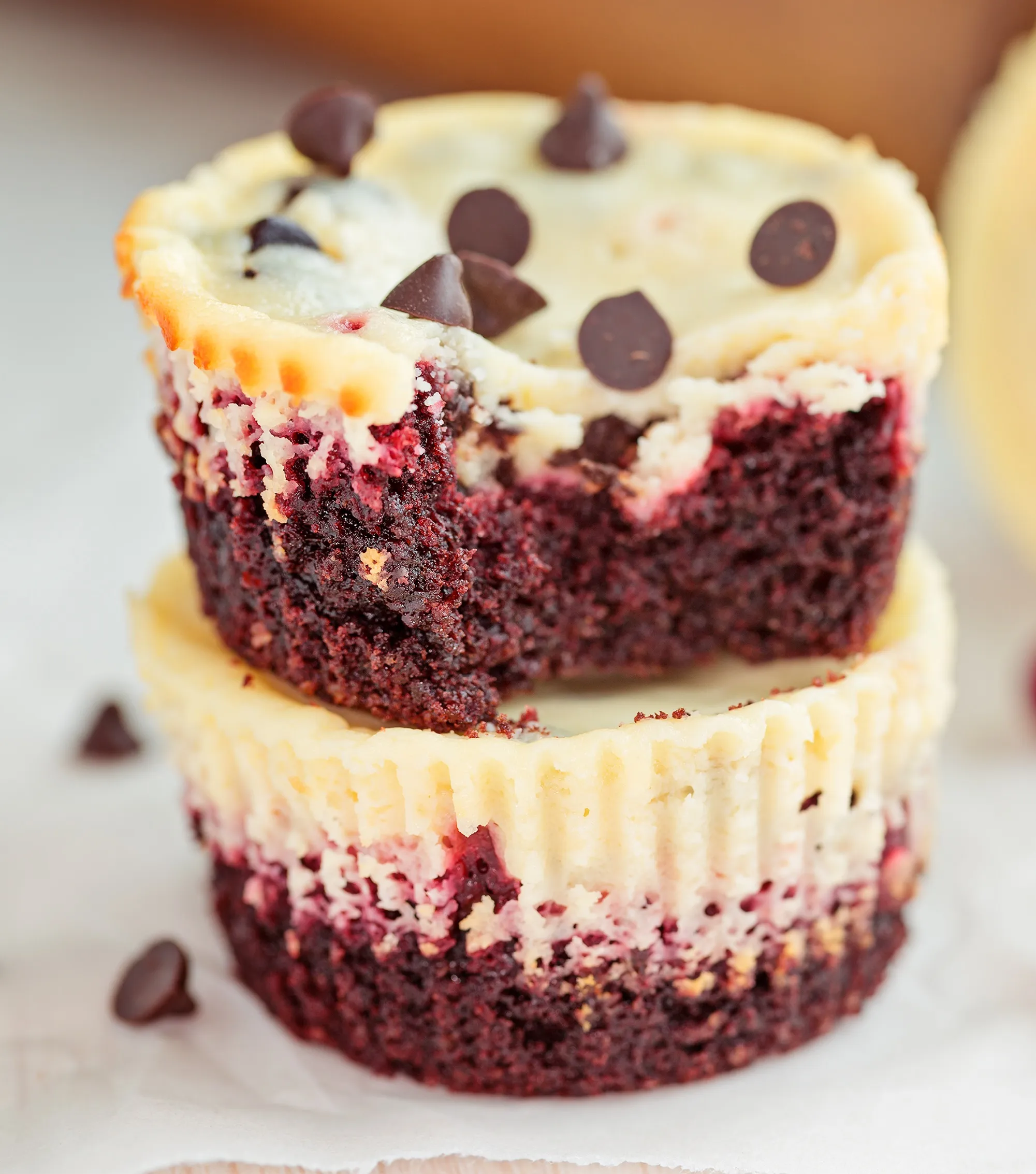 Mini Chocolate Chip Cheesecakes