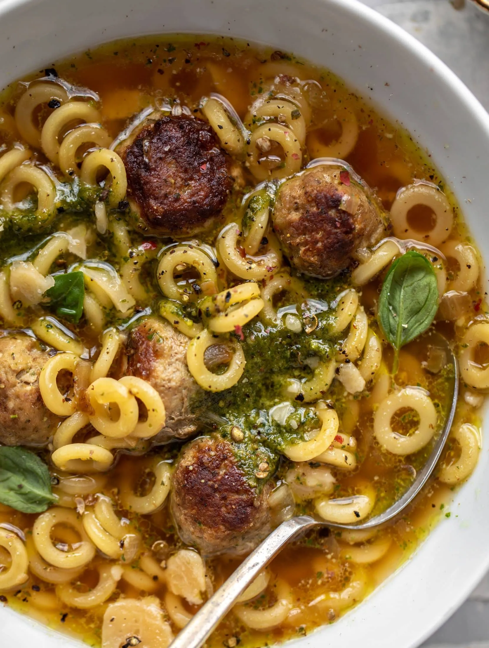 Mini Italian Meatball Soup