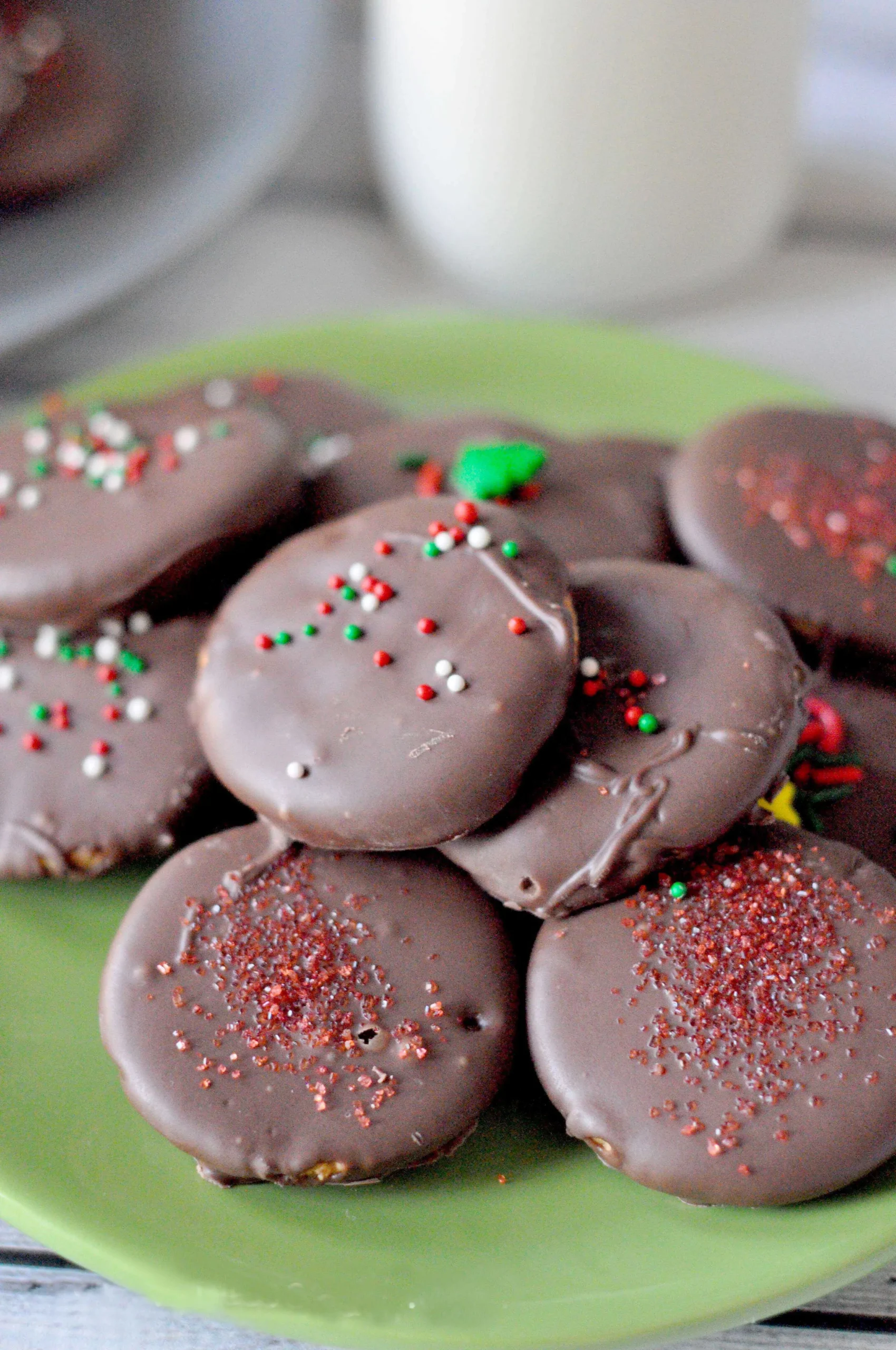 Mint Chocolate Christmas Cookies
