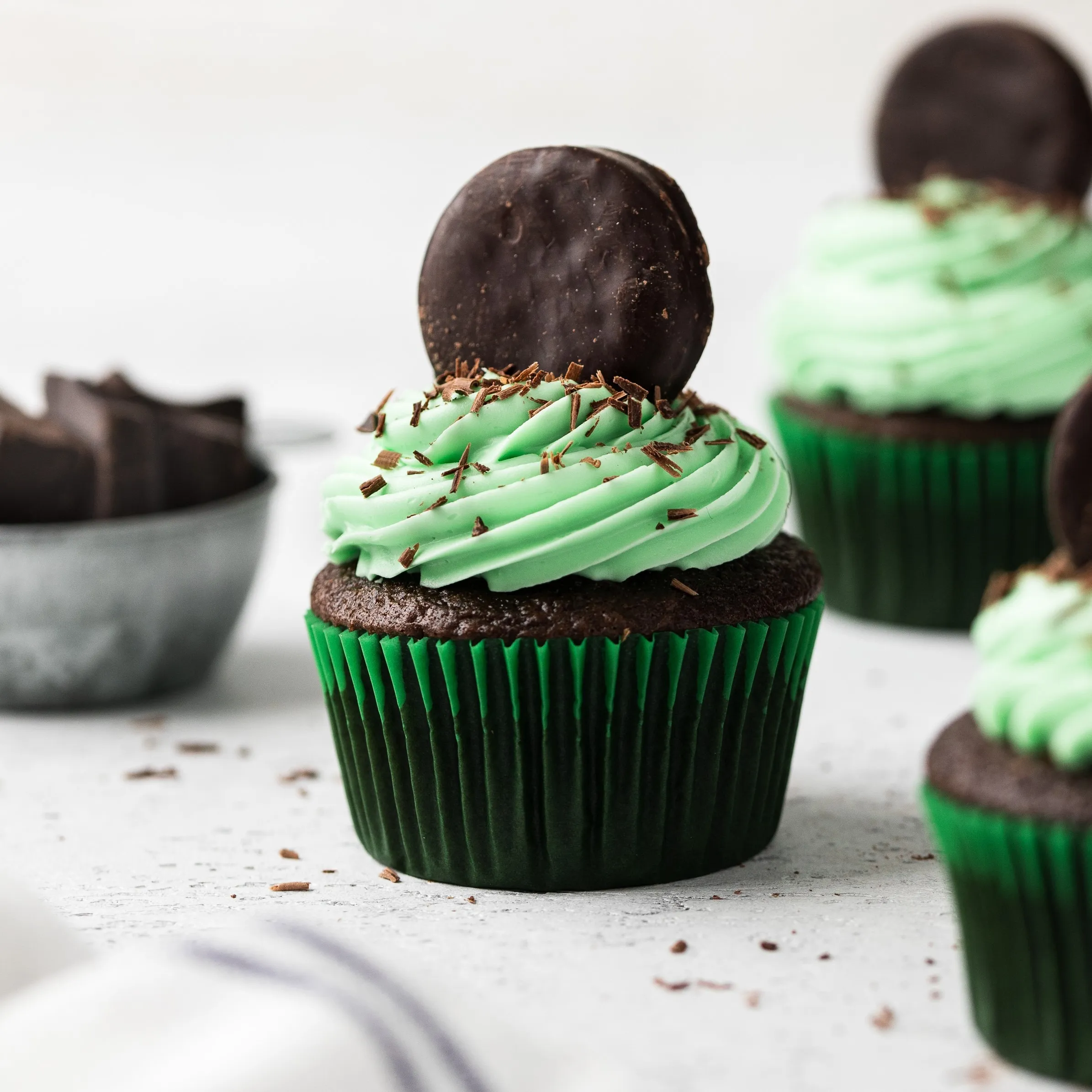 Mint Chocolate Cookie Cupcakes