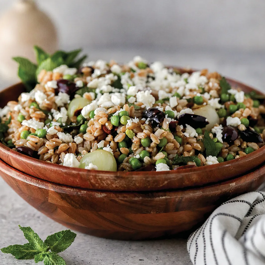 Minty Pea Farro Spring Salad