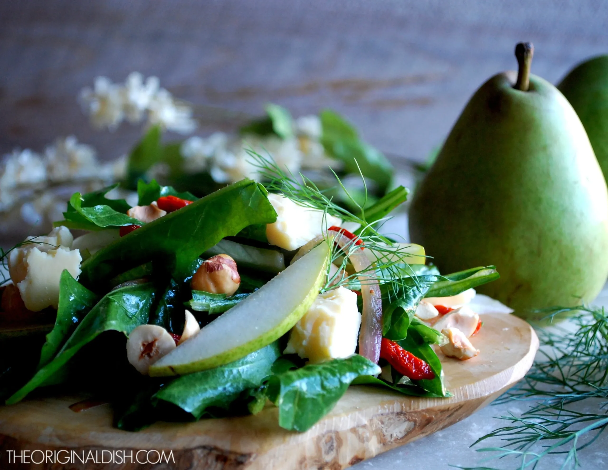Mixed Greens Fennel Red Pear Salad