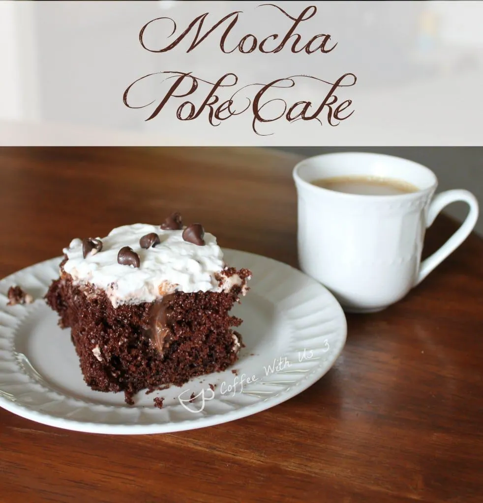 Mocha Latte Poke Cake