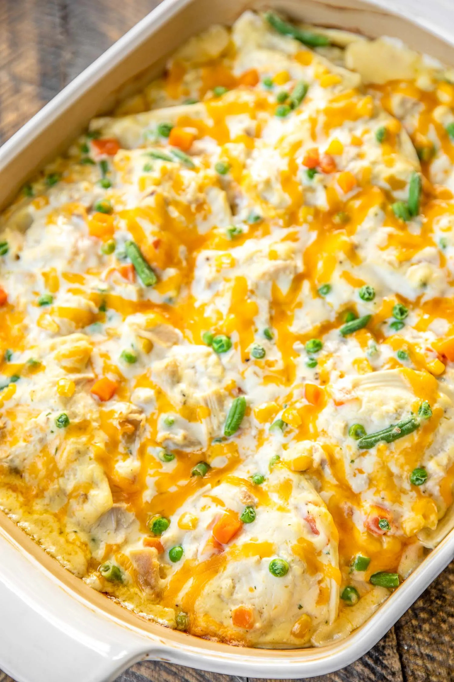 Monterey Chicken Pierogi Casserole