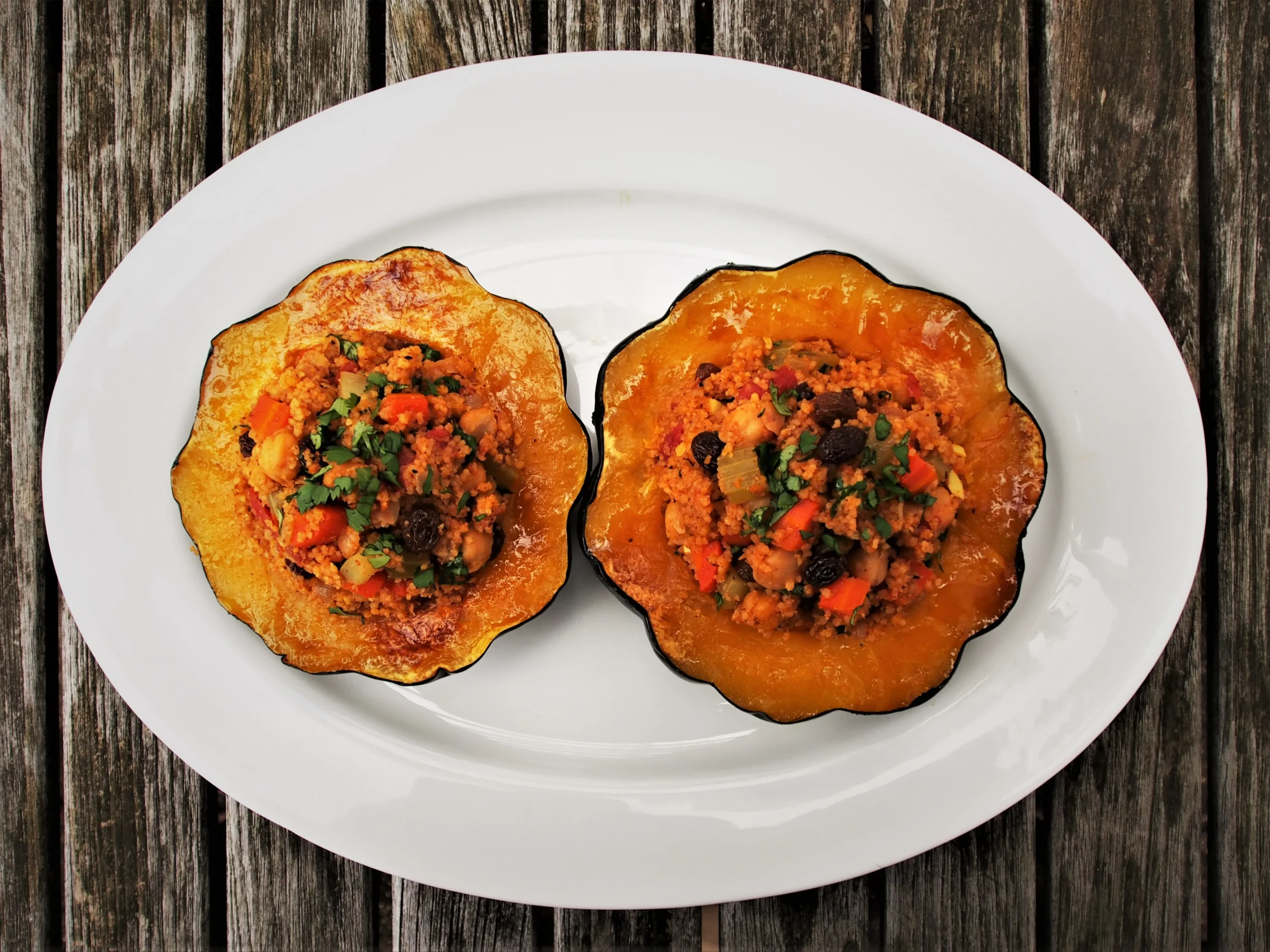 Moroccan Style Stuffed Acorn Squash