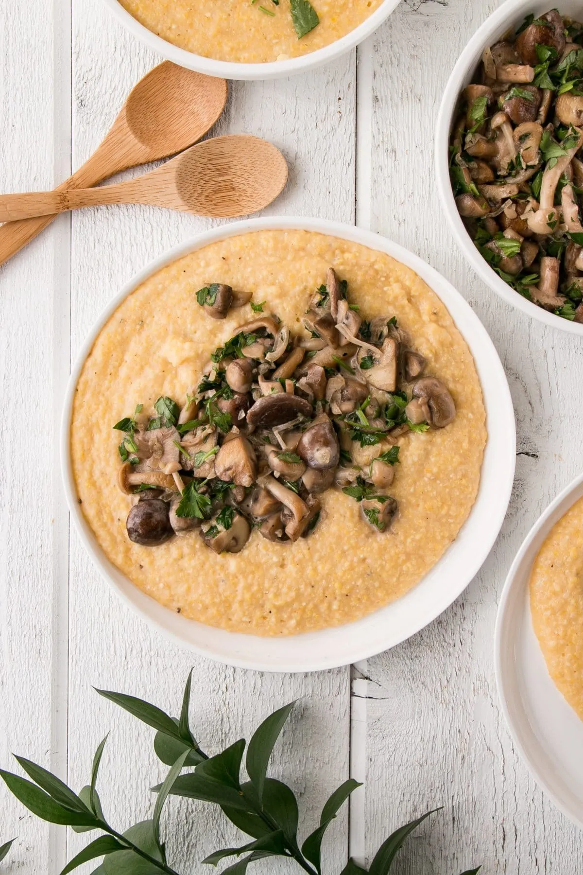 Mushroom Ragout with Oven Polenta