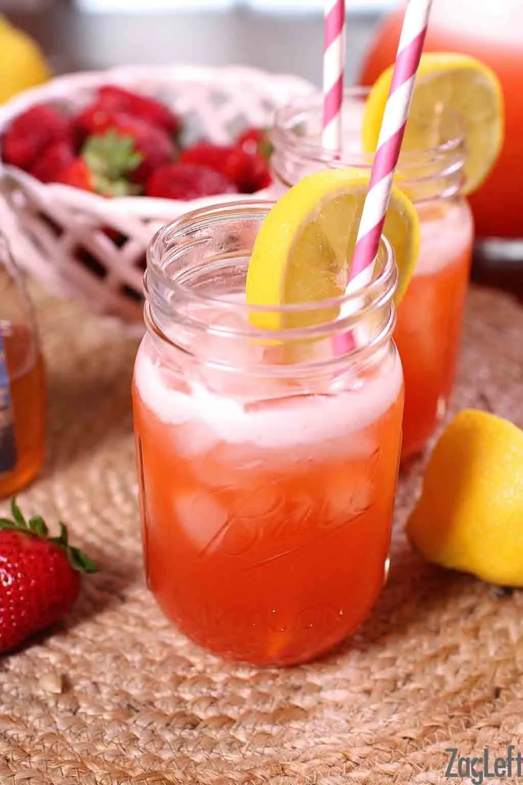 Naturally Sweetened Strawberry Lemonade