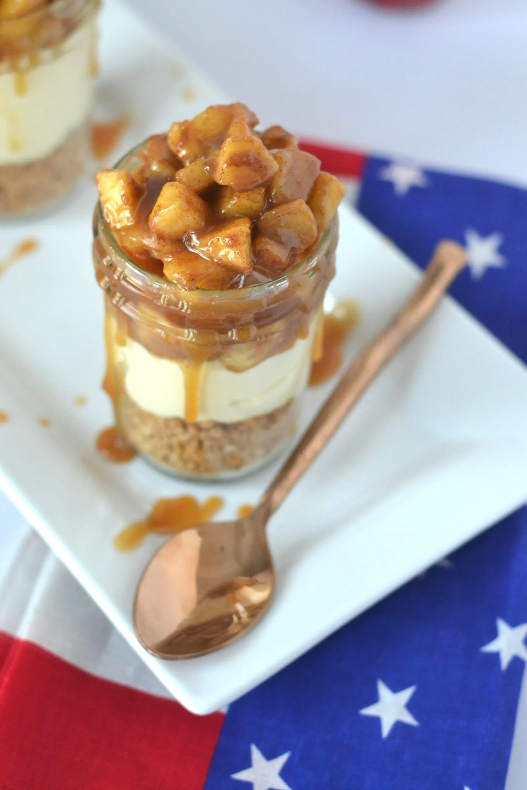 No Bake Caramel Apple Pie Cheesecake Parfaits