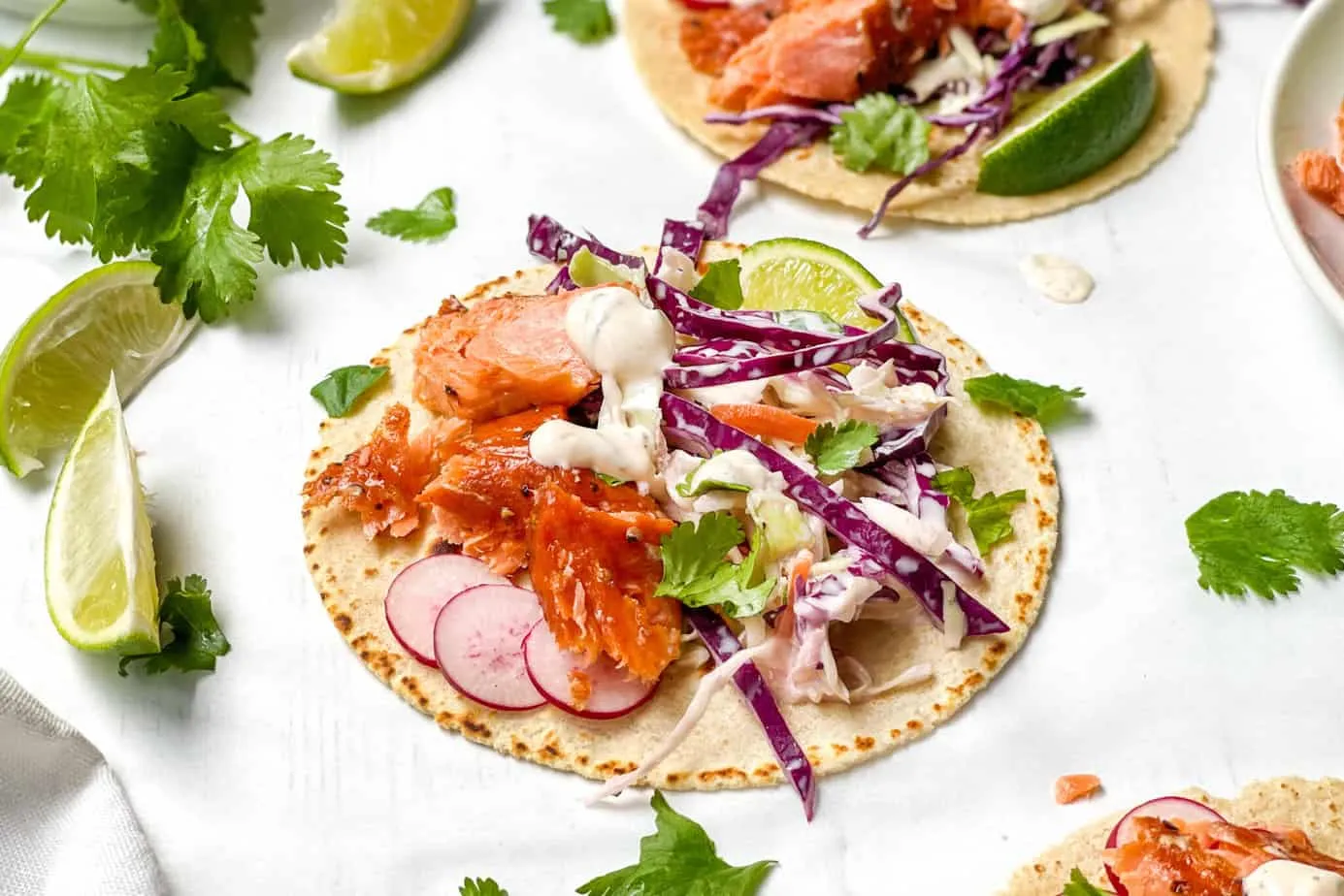 No Cook Salmon Tacos