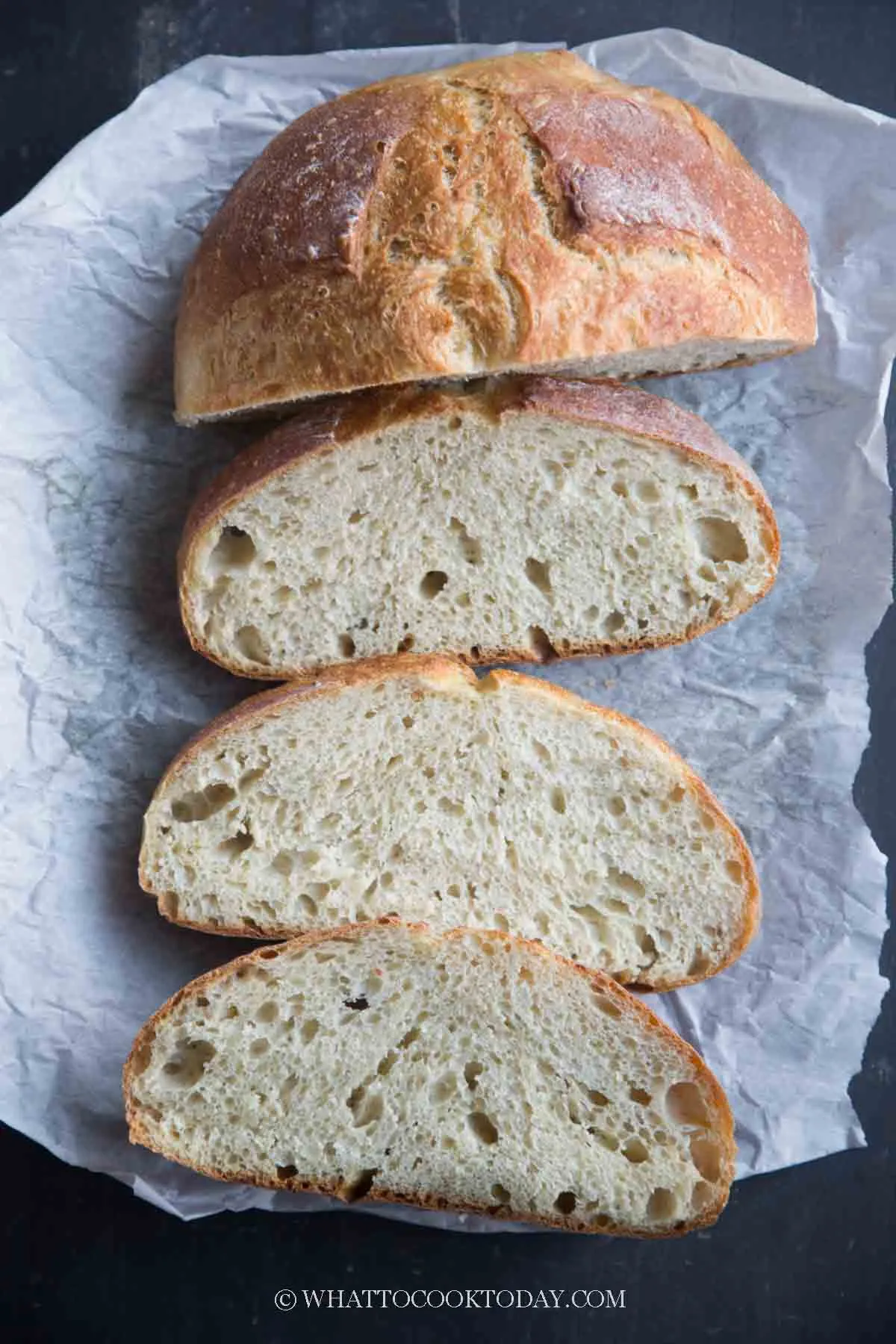 No Knead Country Bread