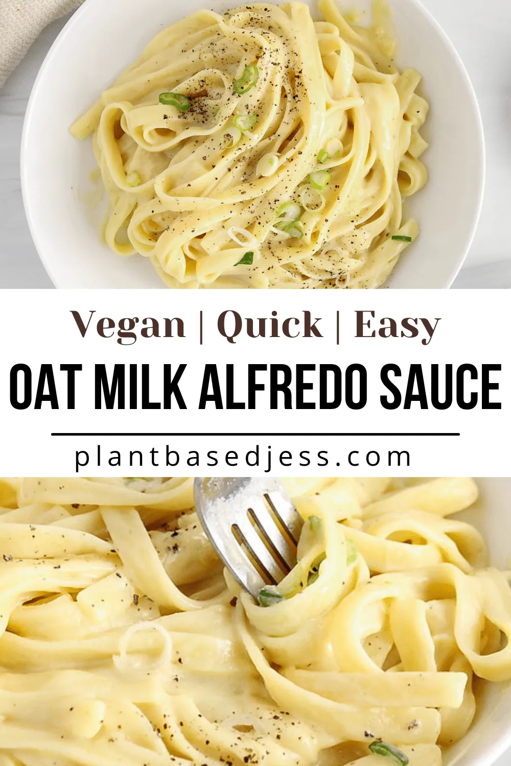 Oat Milk Alfredo Pasta Sauce (Vegan and No Cashews)