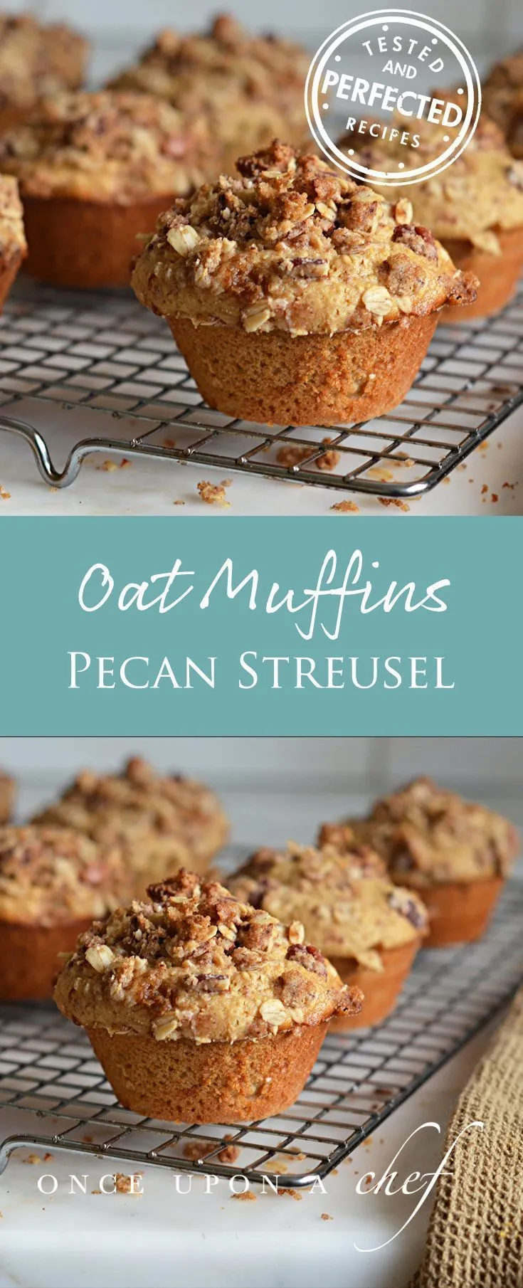 Oat Muffins with Pecan Streusel Topping