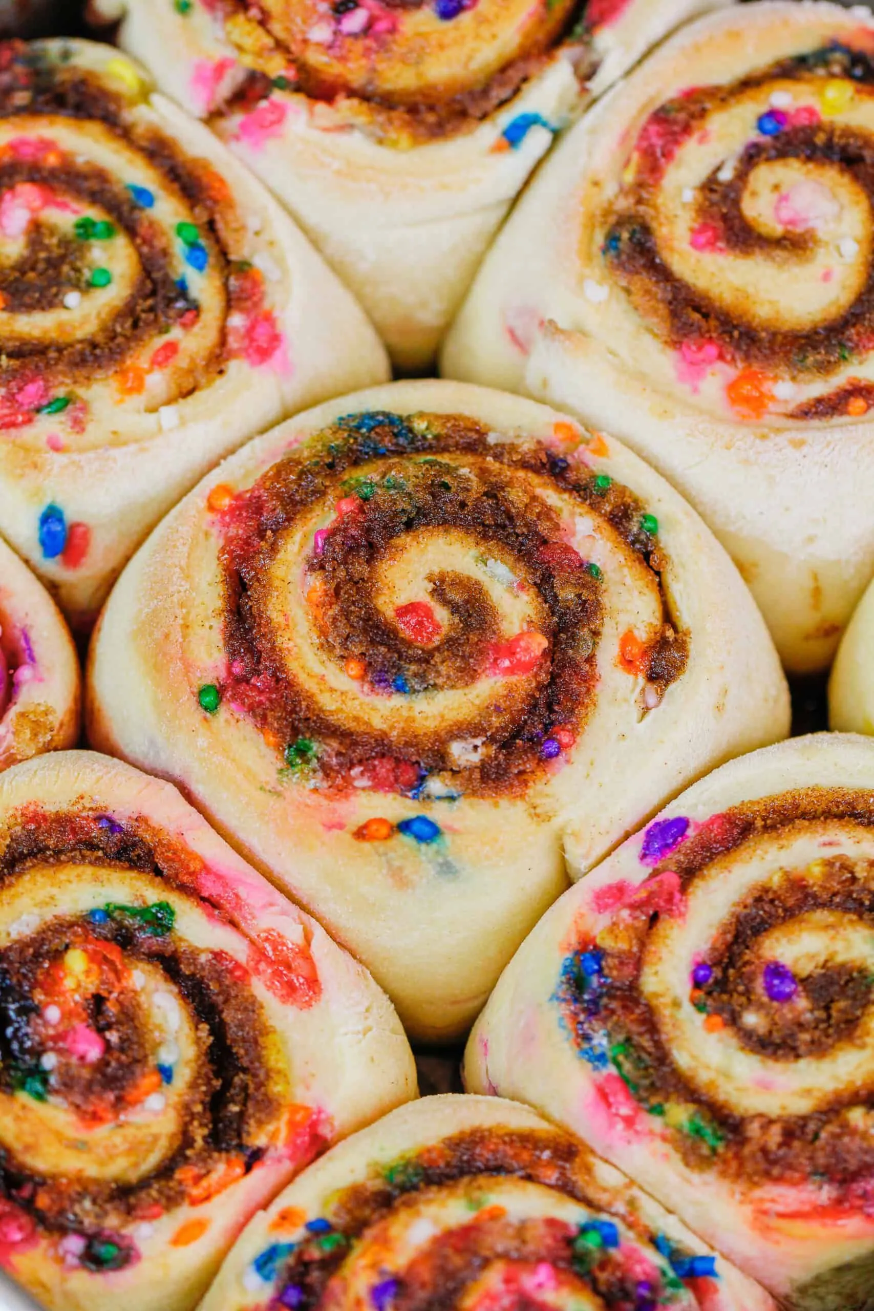 One Hour Funfetti Cinnamon Rolls