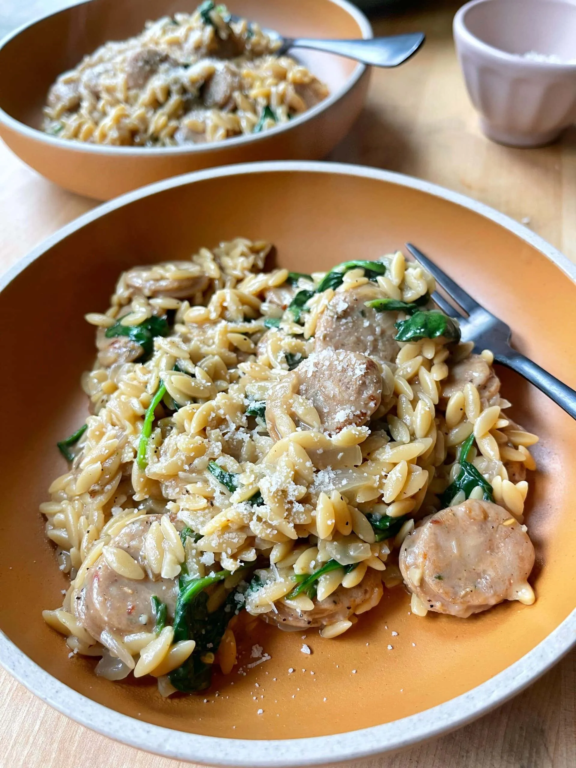 One Pan Orzo and Chicken Sausage