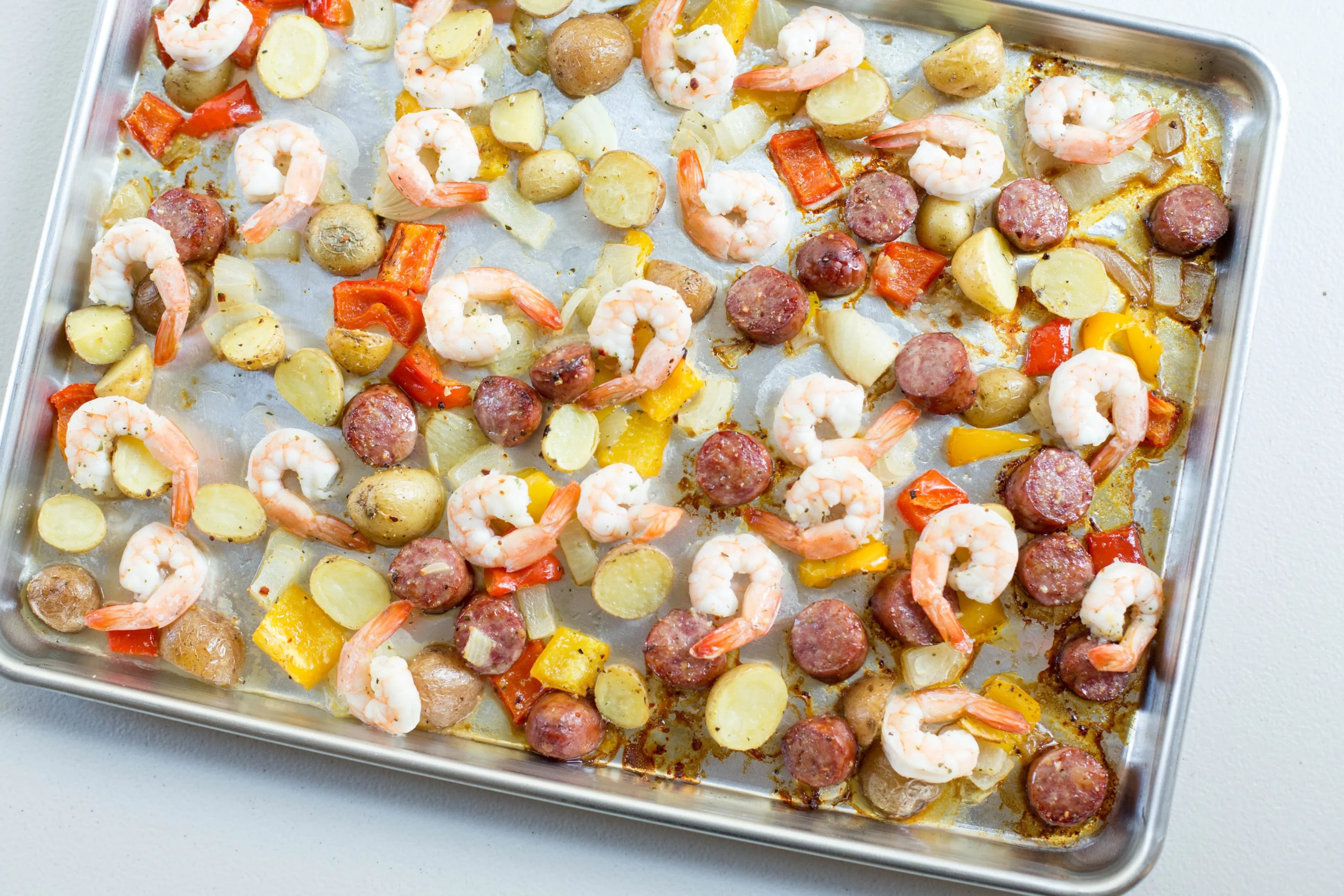 One Pan Sausage and Vegetable Bake