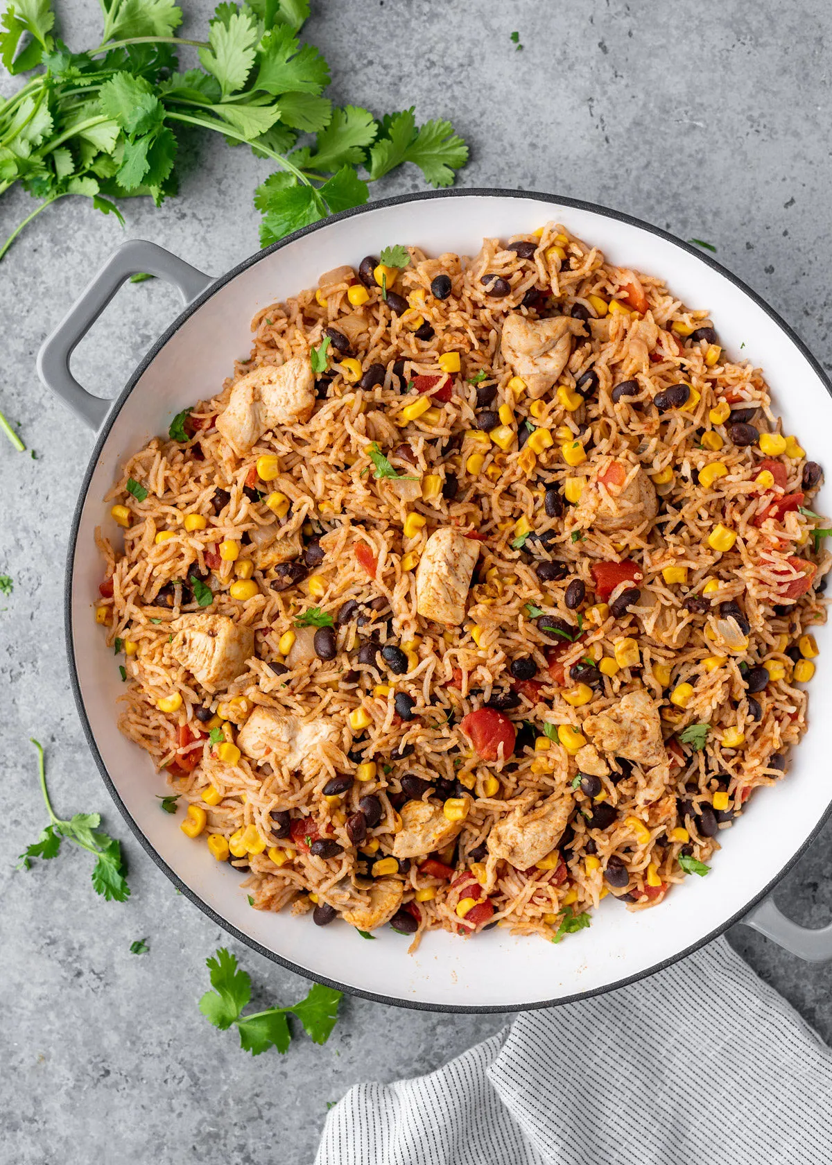 One Pot Chicken Burrito Bowls