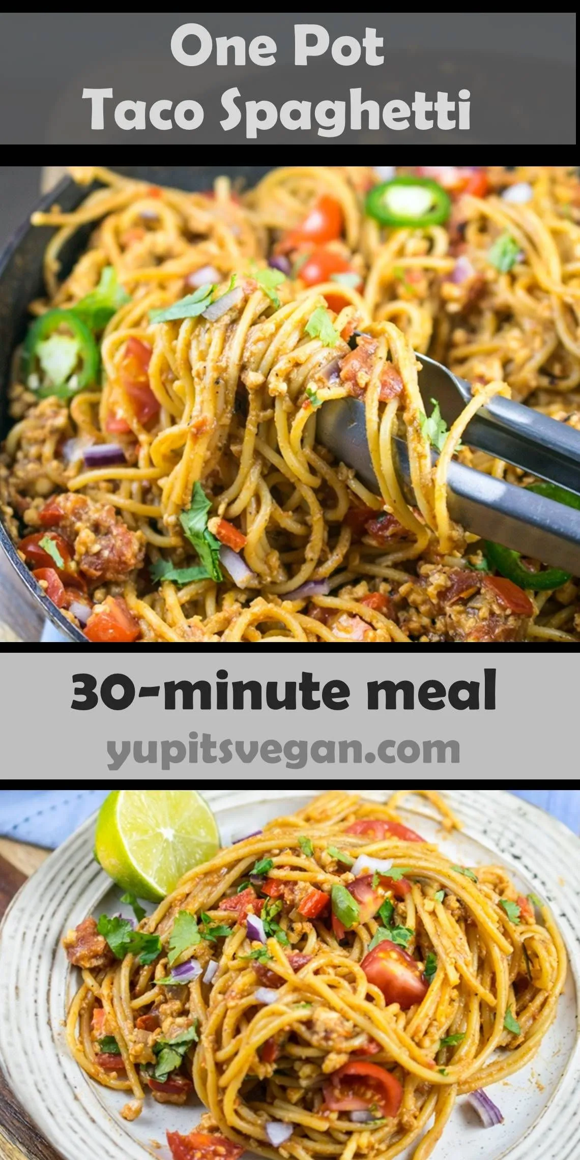 One Pot Taco Spaghetti Vegetarian