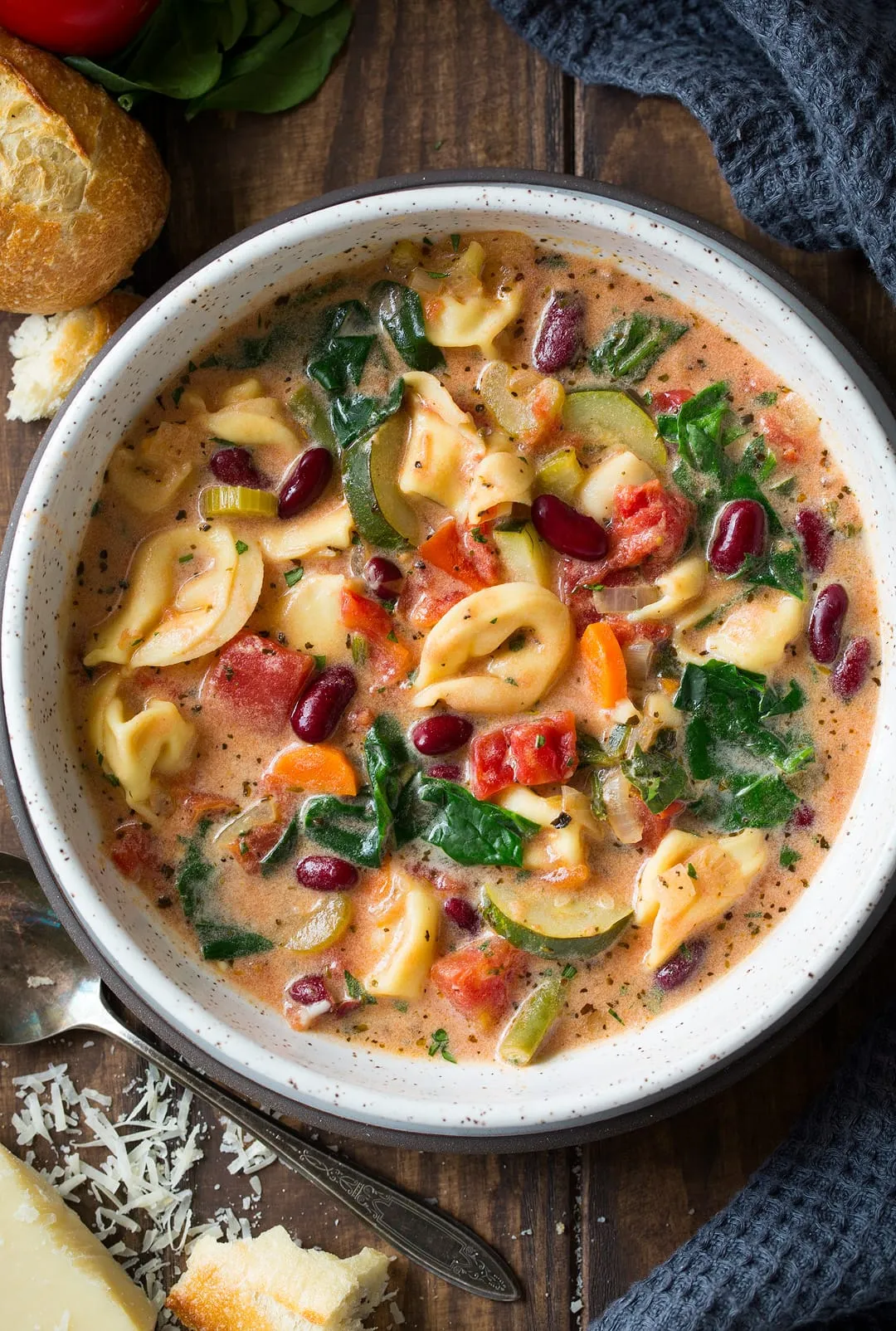 One Pot Tortellini Minestrone Soup