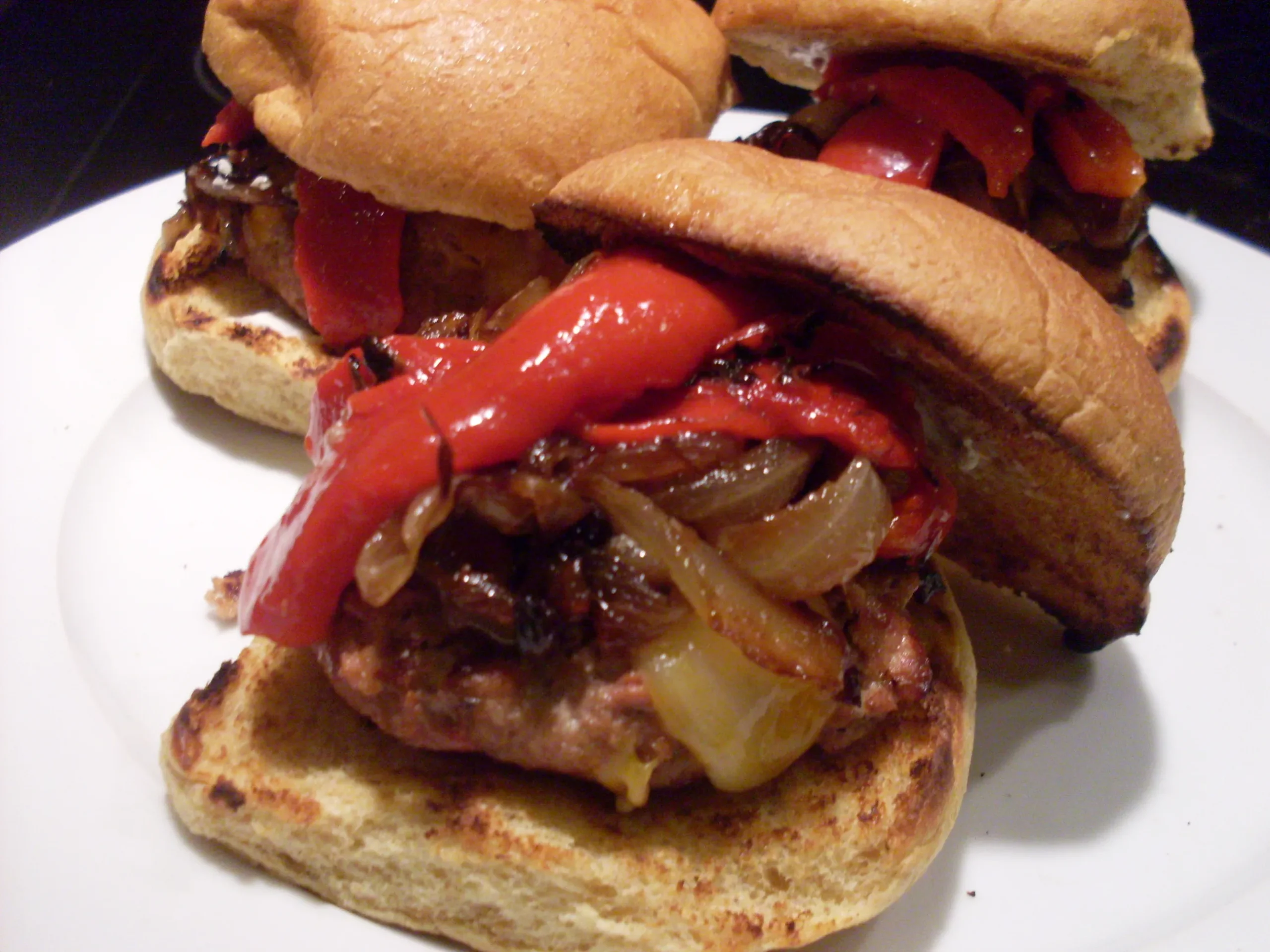 Onion Pepper Mix Turkey Burgers