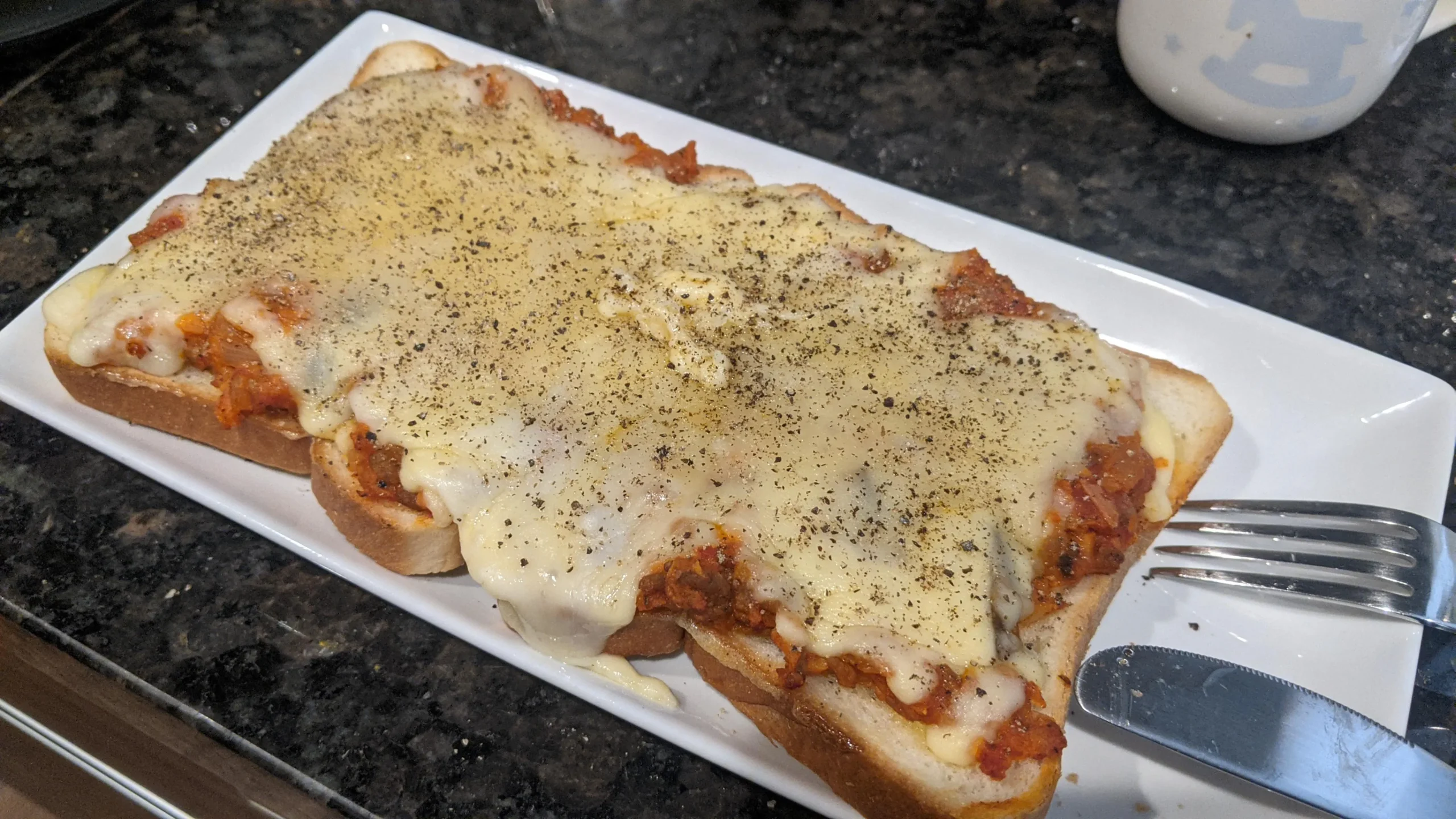 Open Face Pepper and Cheese Melts