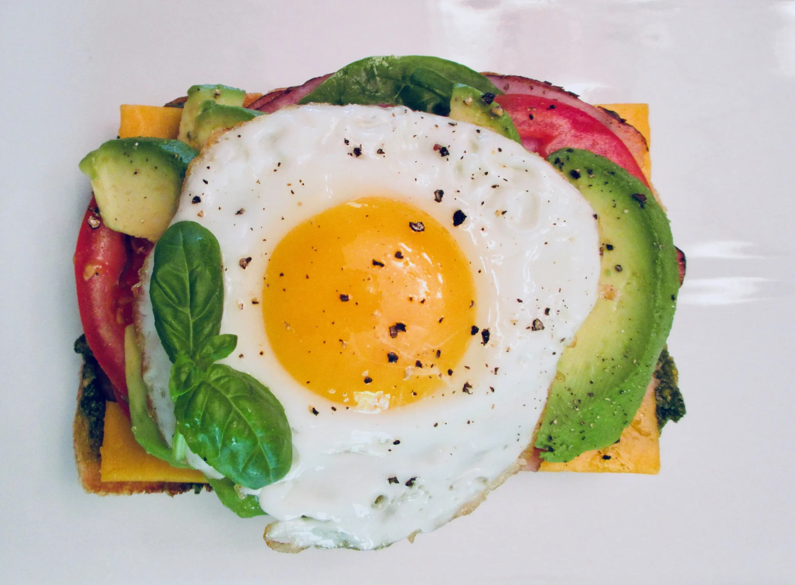 Open Faced Mexican Fried Egg Sandwich