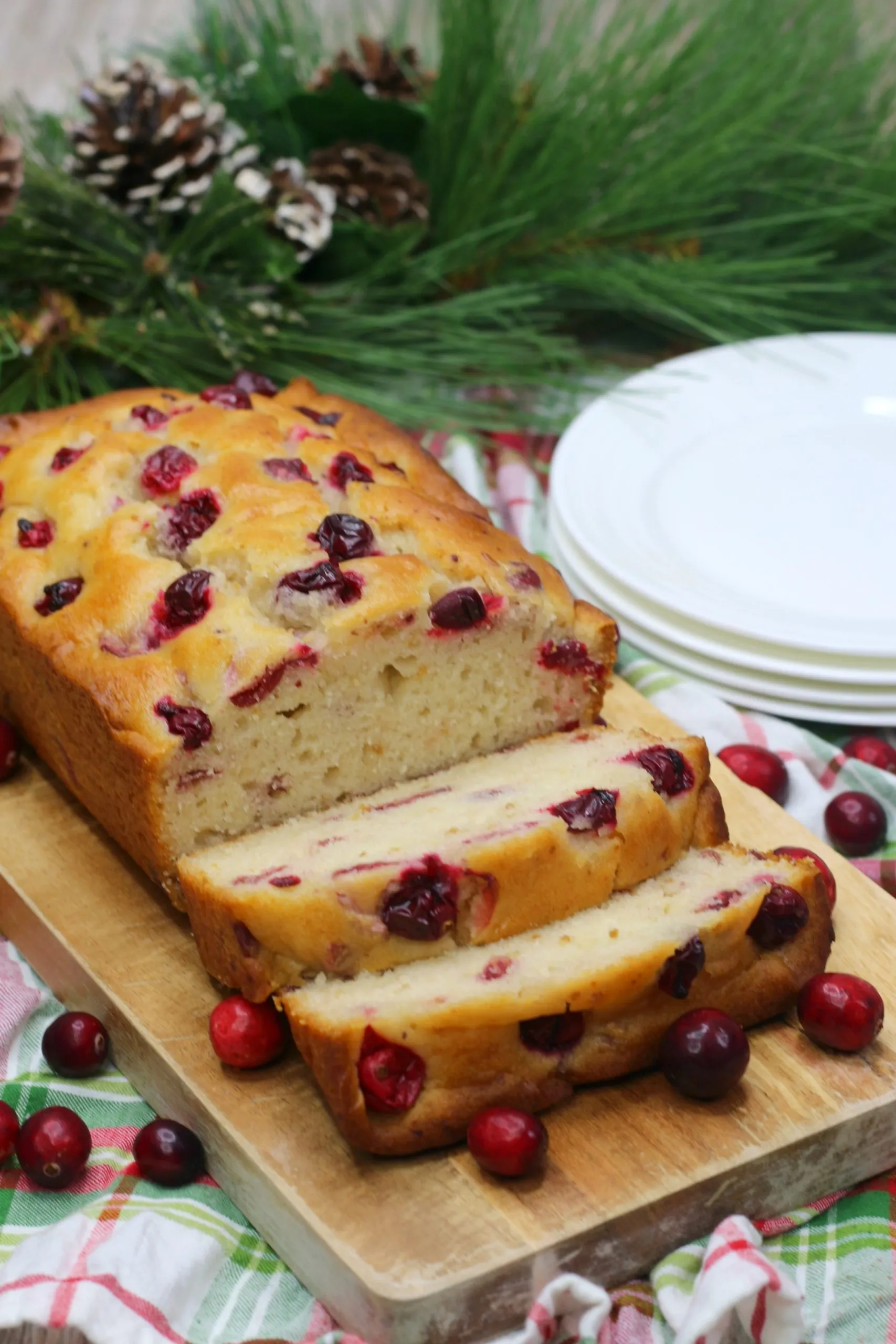 Orange Banana Bread Cranberries