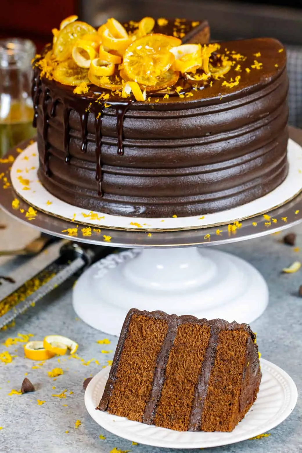 Orange Cake Chocolate Truffle Frosting