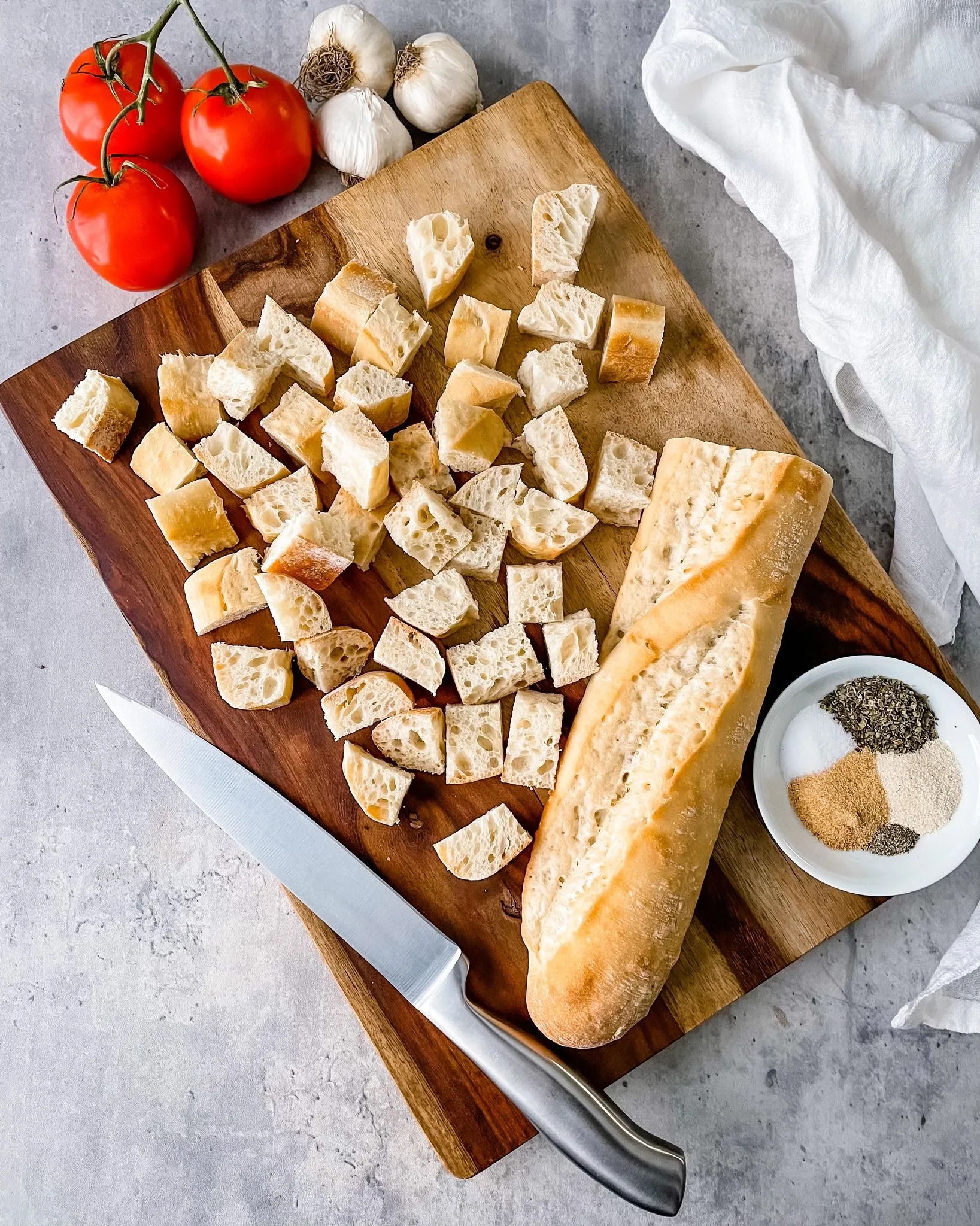 Ottoman Spiced Baguette Croutons