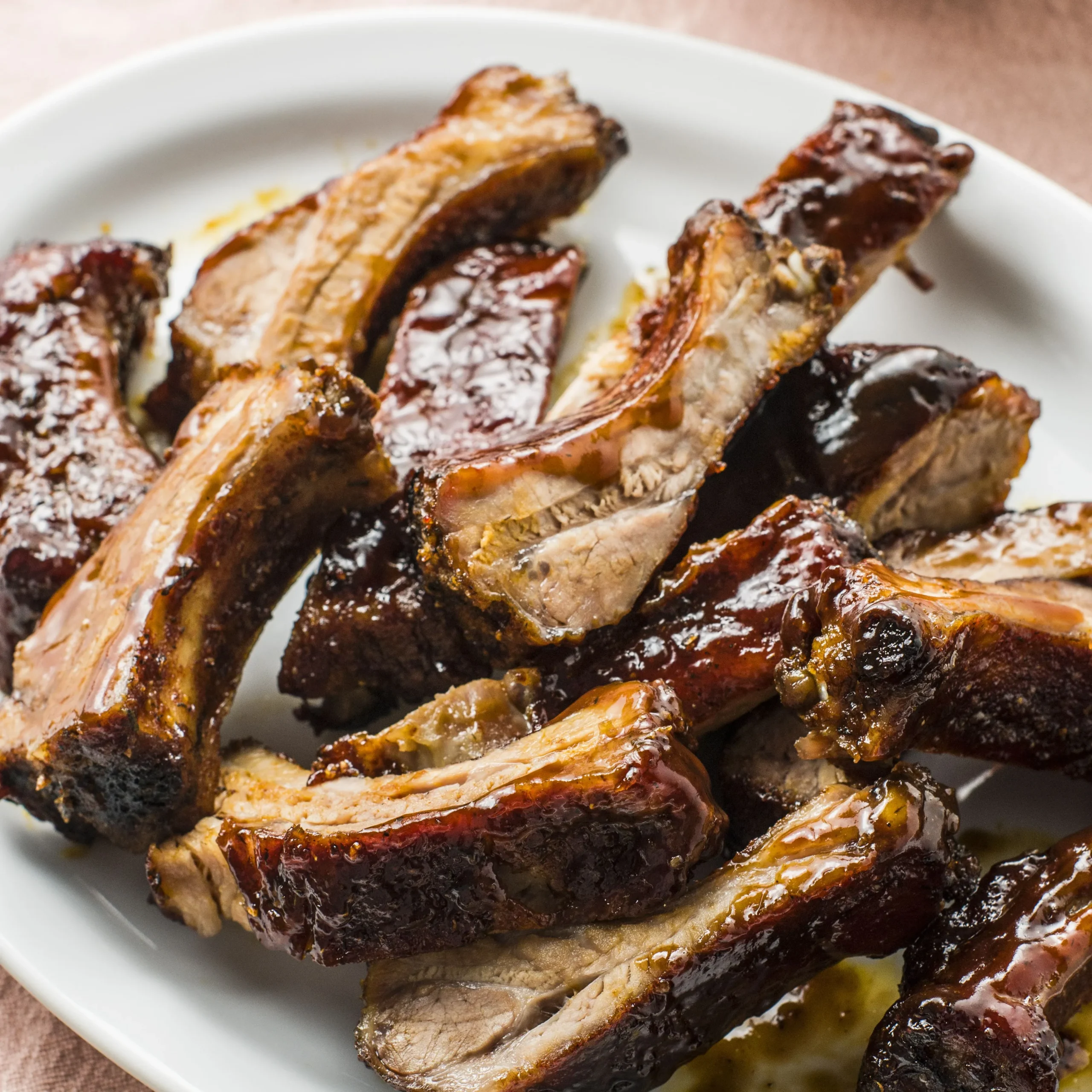 Oven Barbecued Baby Back Ribs