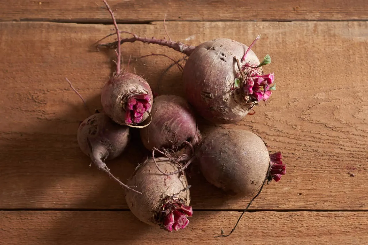 Oven Roasted Beets with Goat Cheese, Orange Vinaigrette, and Mint
