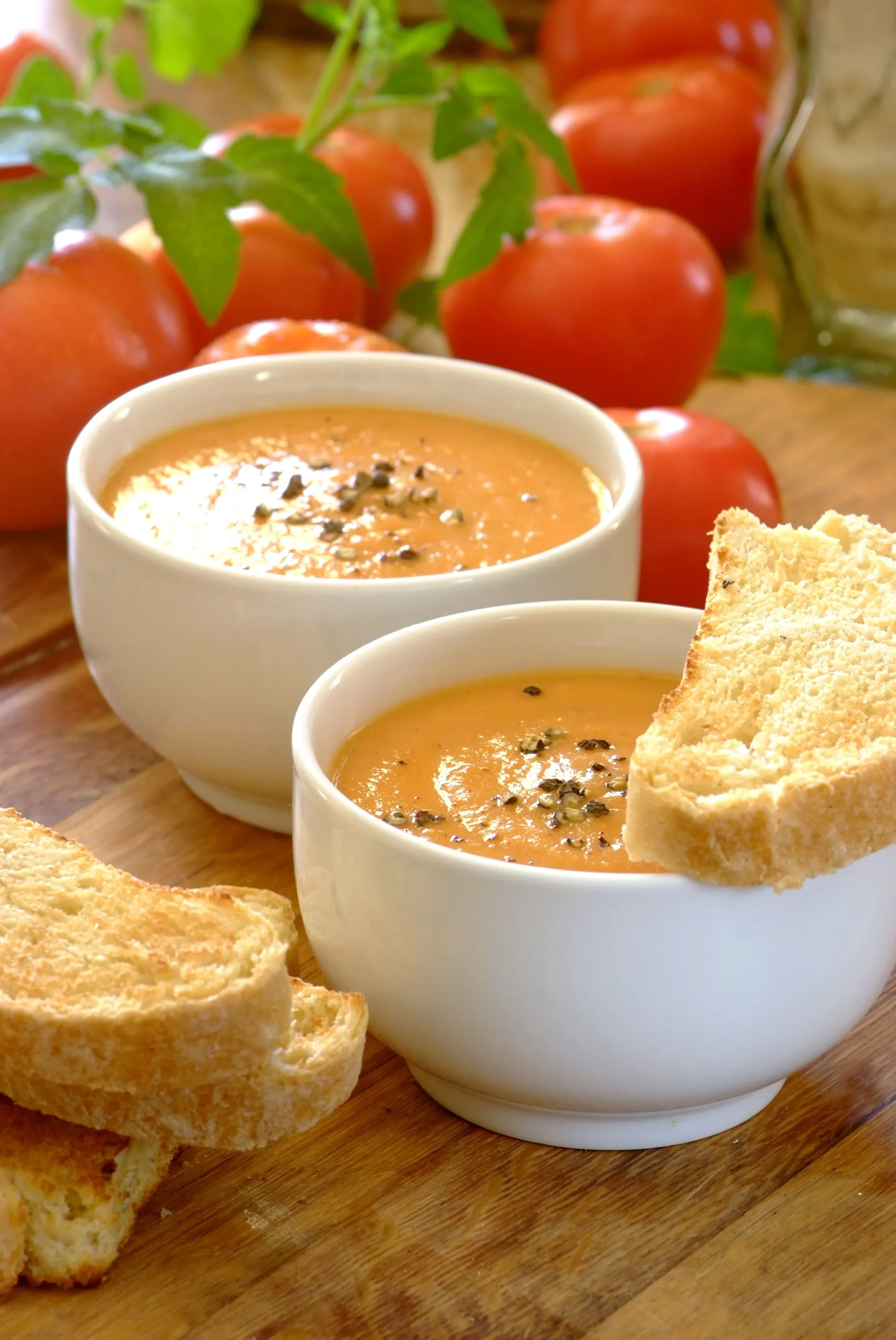 Oven Roasted Tomato Garlic Butterbean Soup