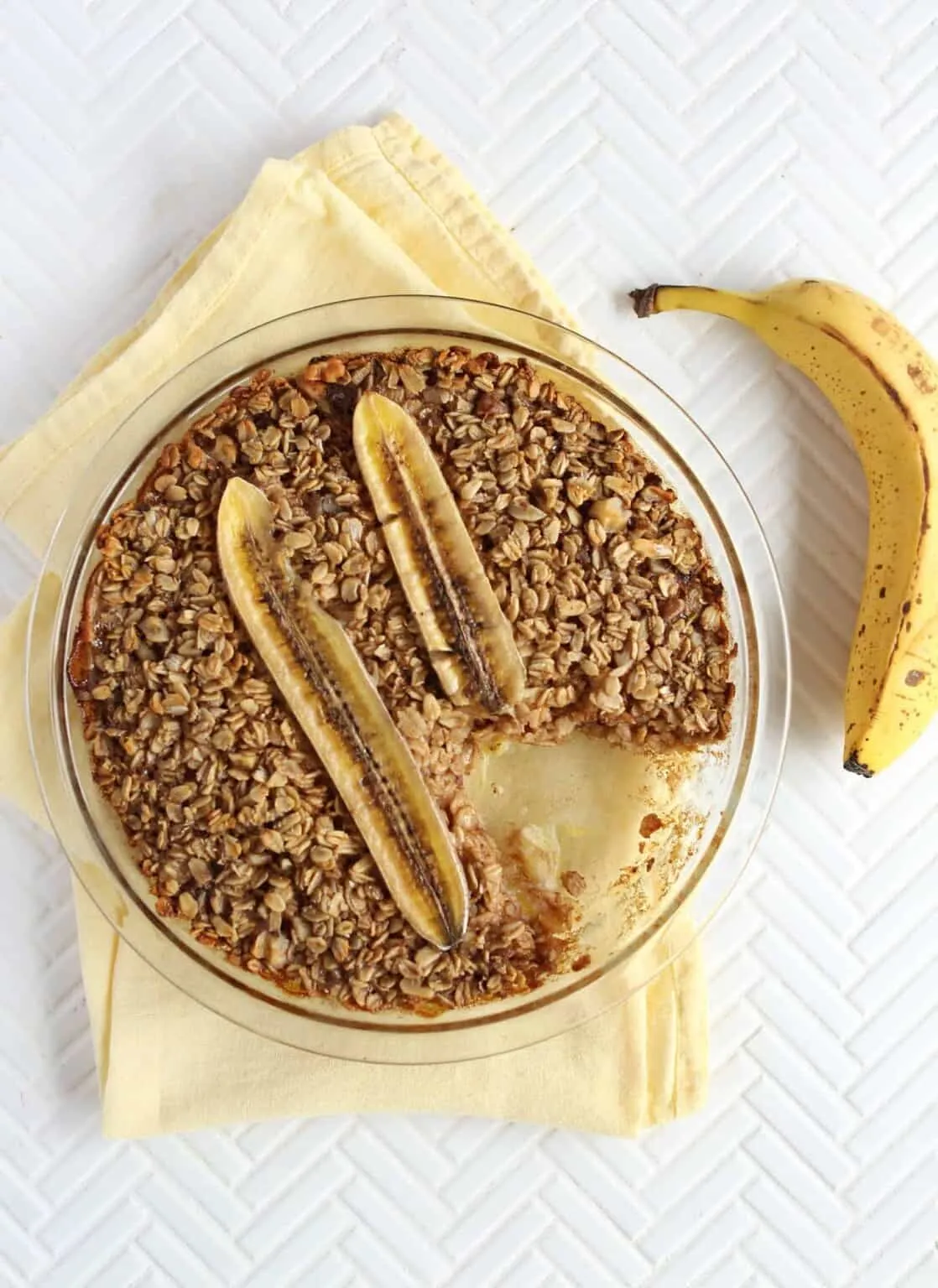 Overnight Baked Banana Bread Oatmeal