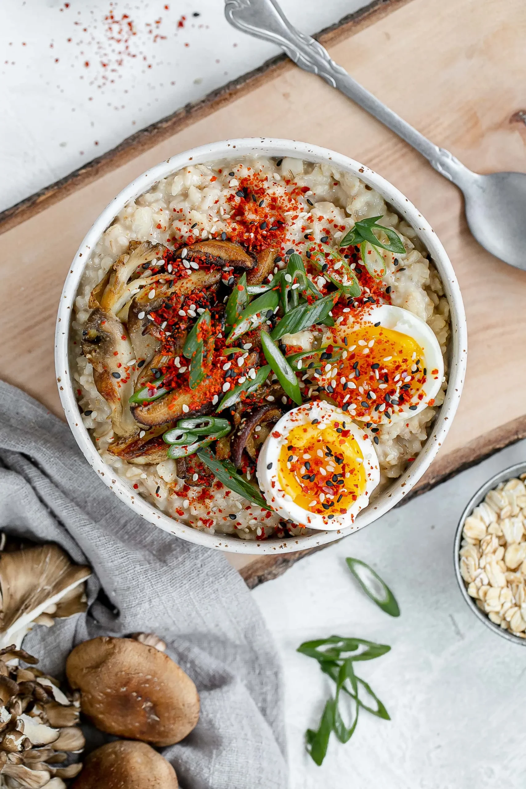Overnight Miso Barley Oatmeal