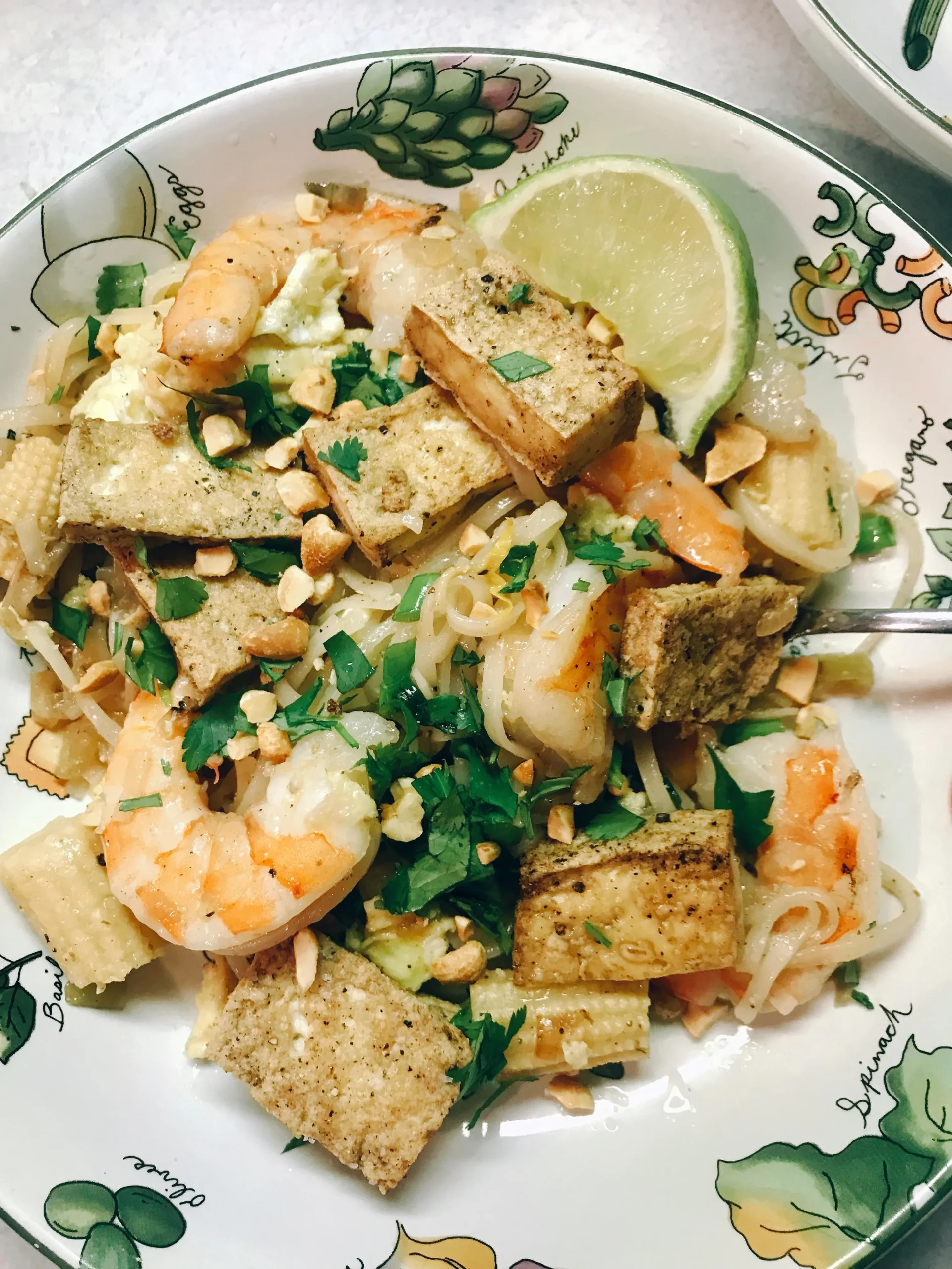 Pad Thai with Shrimp and Tofu