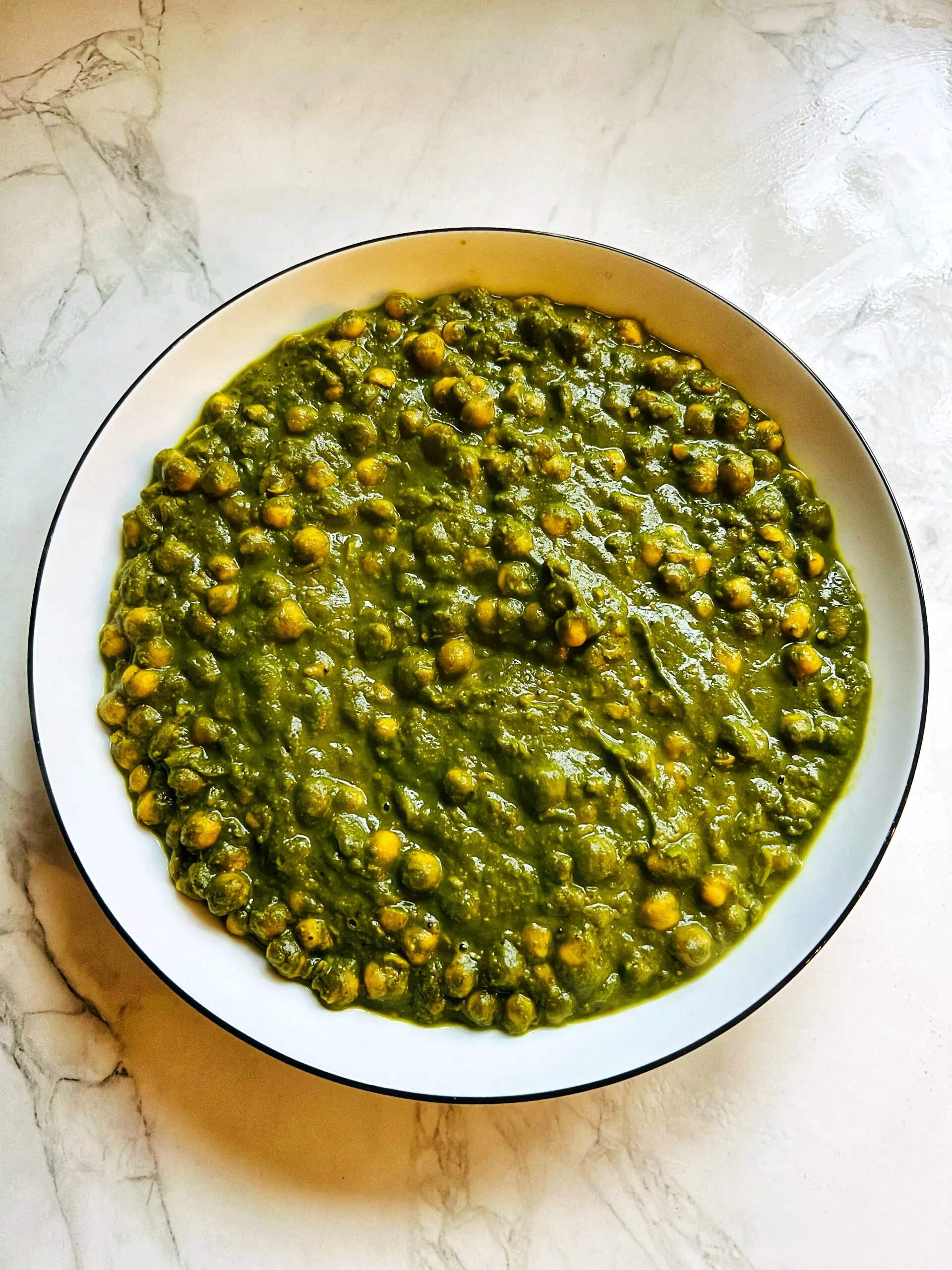 Palak Chole (Chickpeas in Spinach Gravy)