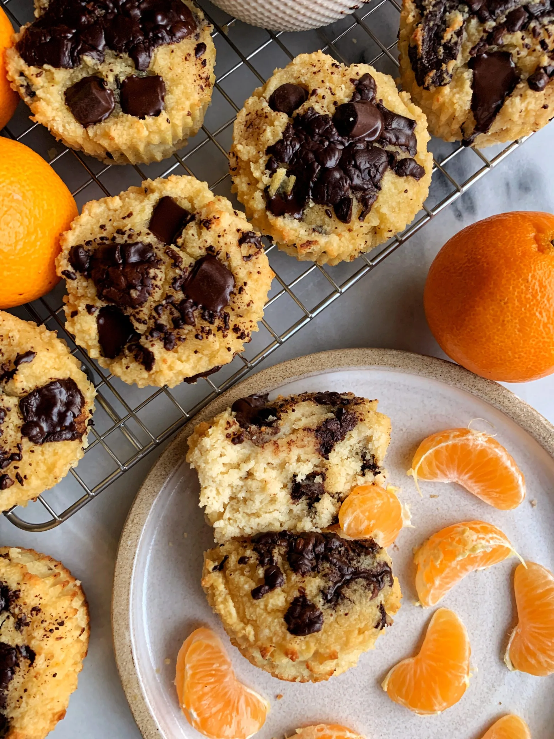 Paleo Mandarin Orange Chocolate Chip Muffins