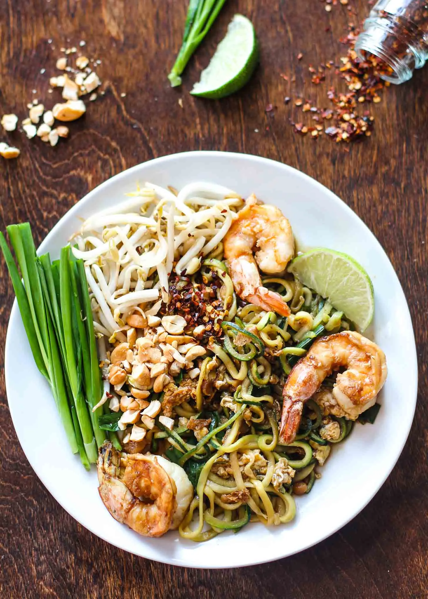 Paleo Pad Thai Zucchini Noodles