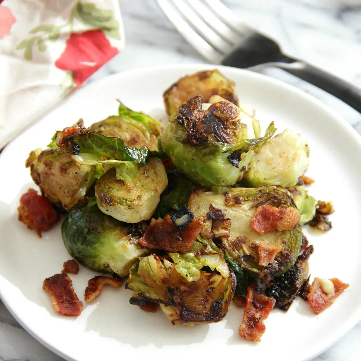 Pan Roasted Brussels Sprouts with Coconut Oil