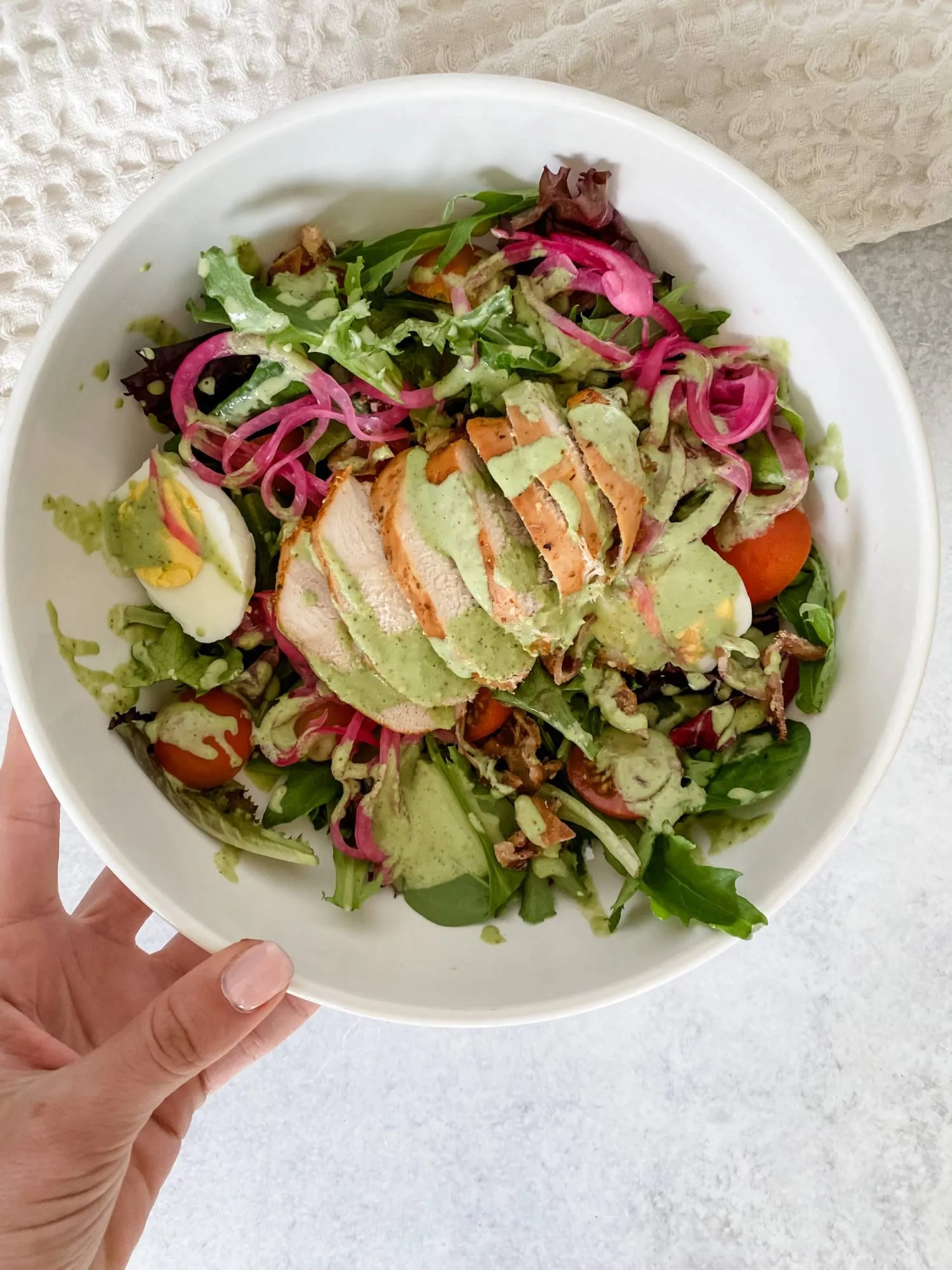 Panera Green Goddess Salad with Chicken