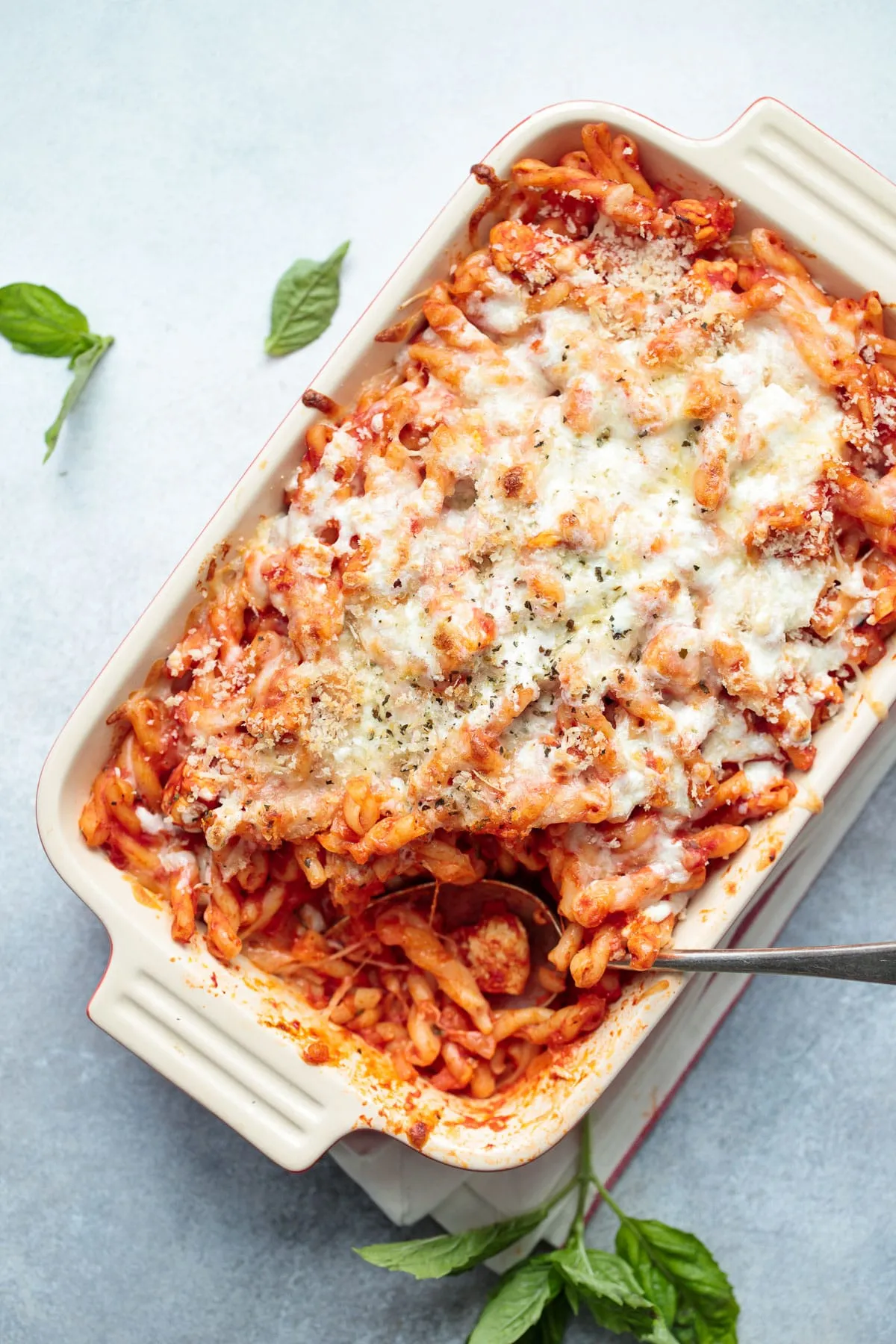 Parmesan Garlic Chicken Pasta Bake